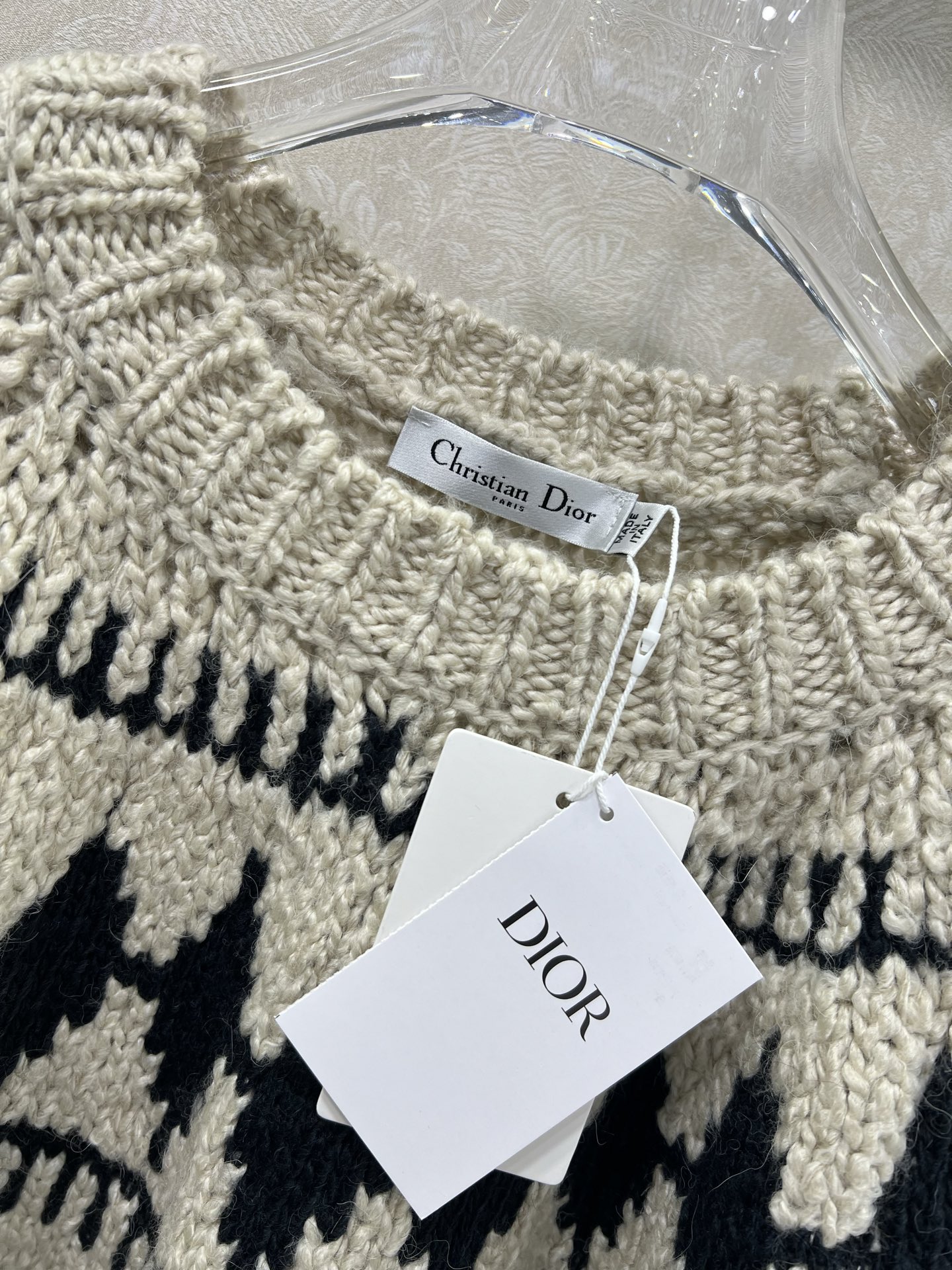 🔥🔥DIO*25新款费尔岛毛衣 圆领罗纹领口 费尔岛提花图案 yb一比一 完美复刻 认准版本。背面CD签