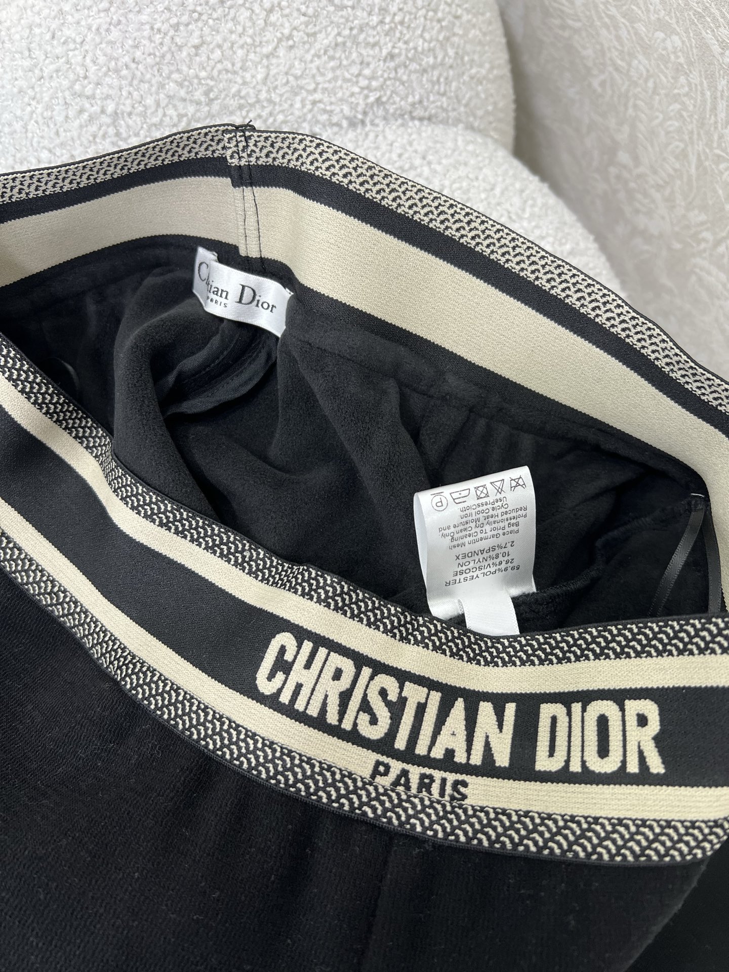 🔥🔥DIO* 25新款加绒腰头字母弹力织带净色阔腿长裤 腰头撞色logo弹力织带 整体计拉长人体比例 休