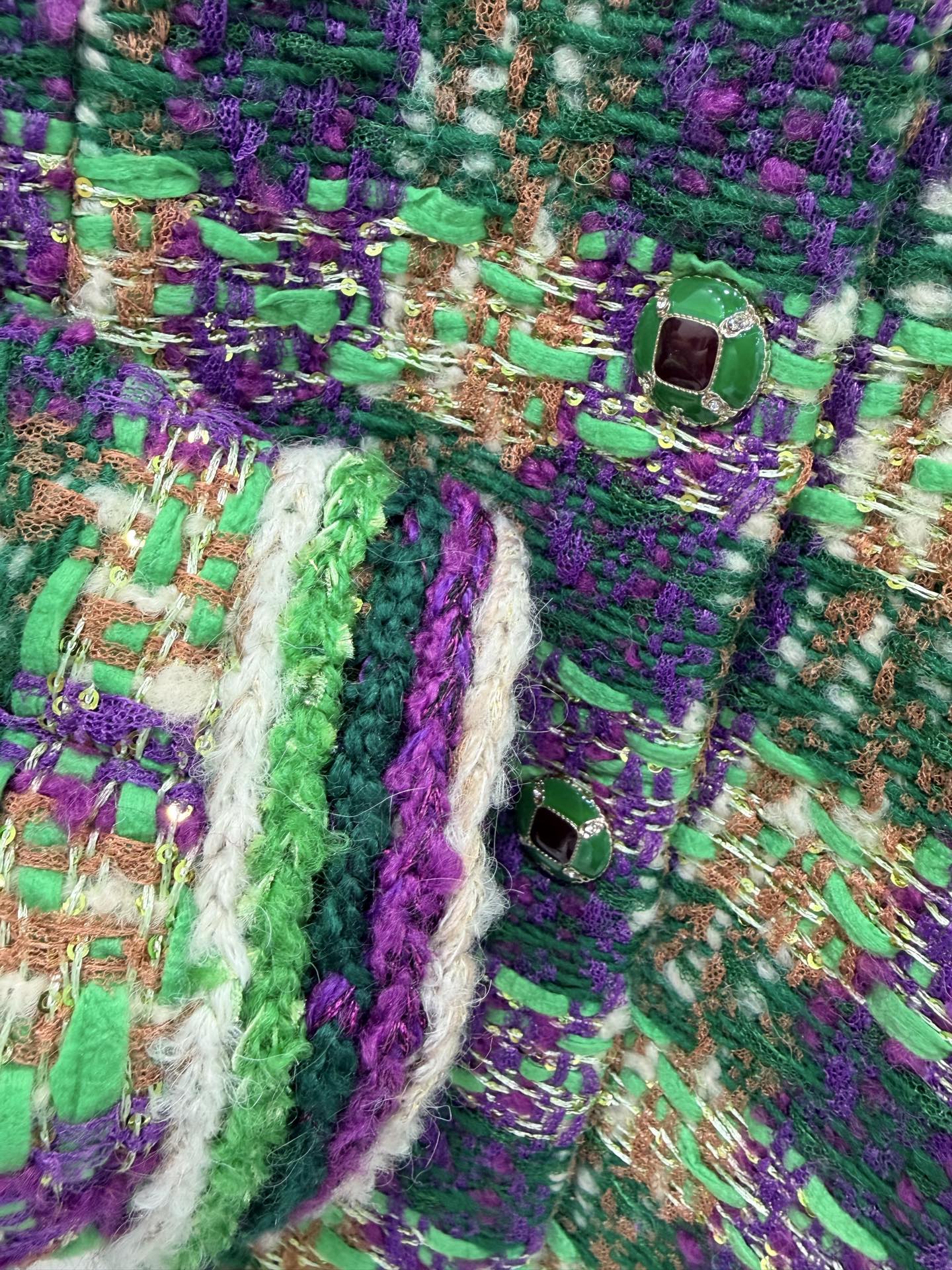 🔥🔥Chan*l 25新款编织立领洋装外套 进口粗纺羊毛呢材质。百分百真丝内衬。粗花条纹毛呢面料打造名媛