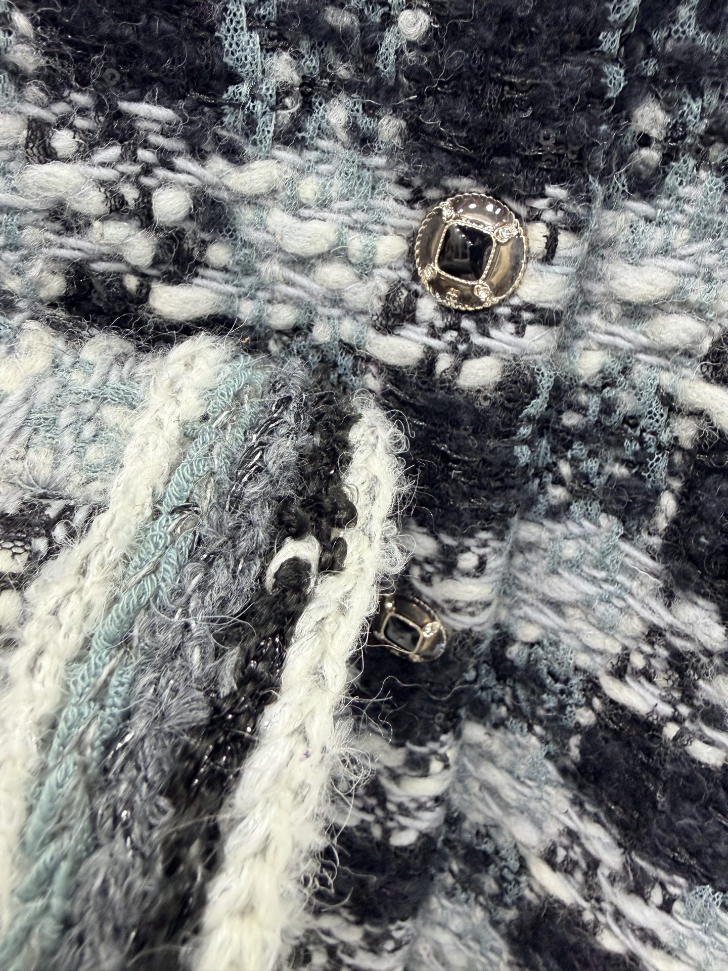 🔥🔥Chan*l 25新款编织立领洋装外套 进口粗纺羊毛呢材质。百分百真丝内衬。粗花条纹毛呢面料打造名媛