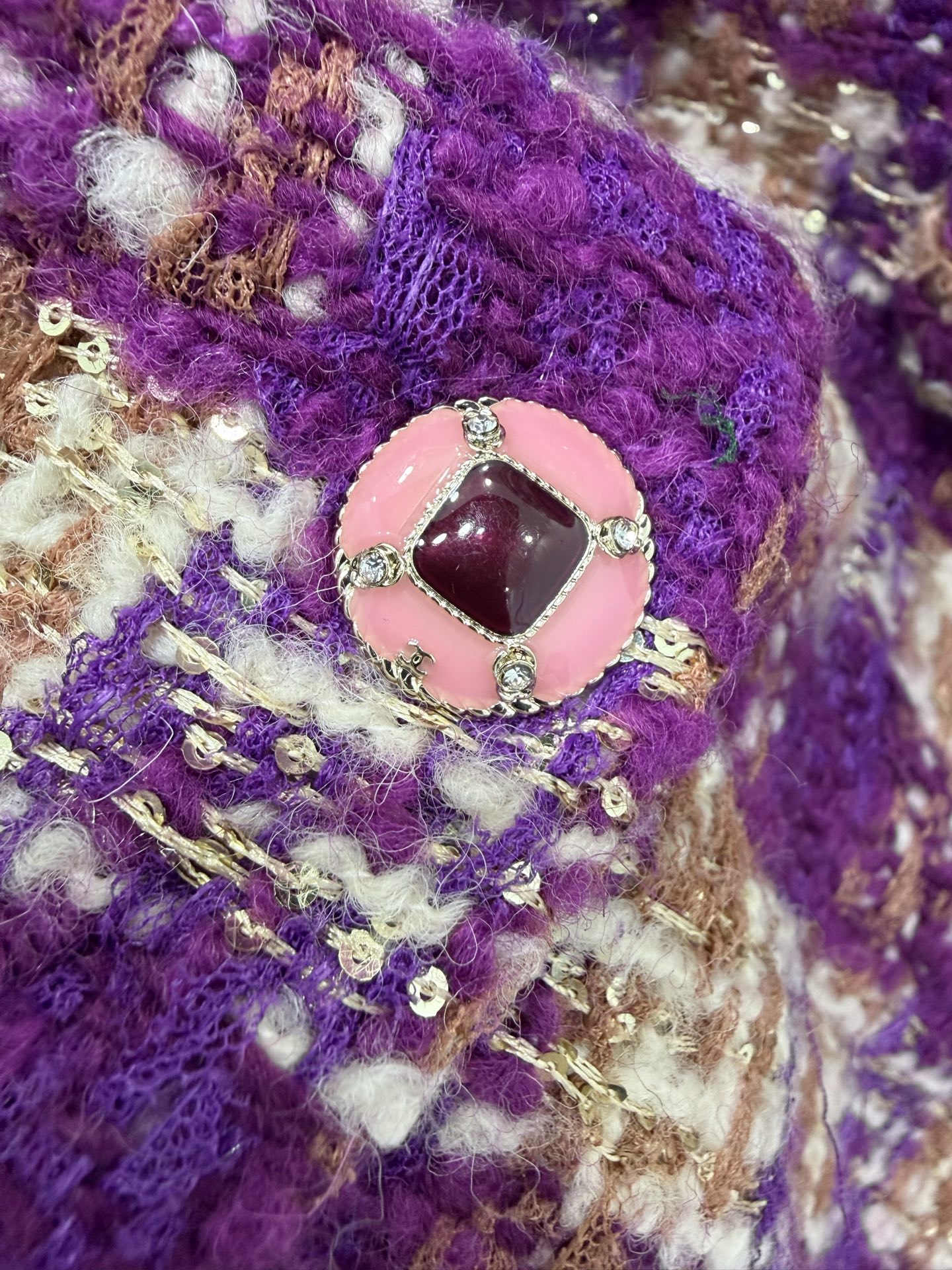 🔥🔥Chan*l 25新款编织立领洋装马甲外套。进口粗纺羊毛呢材质。百分百真丝内衬。粗花条纹毛呢面料打造