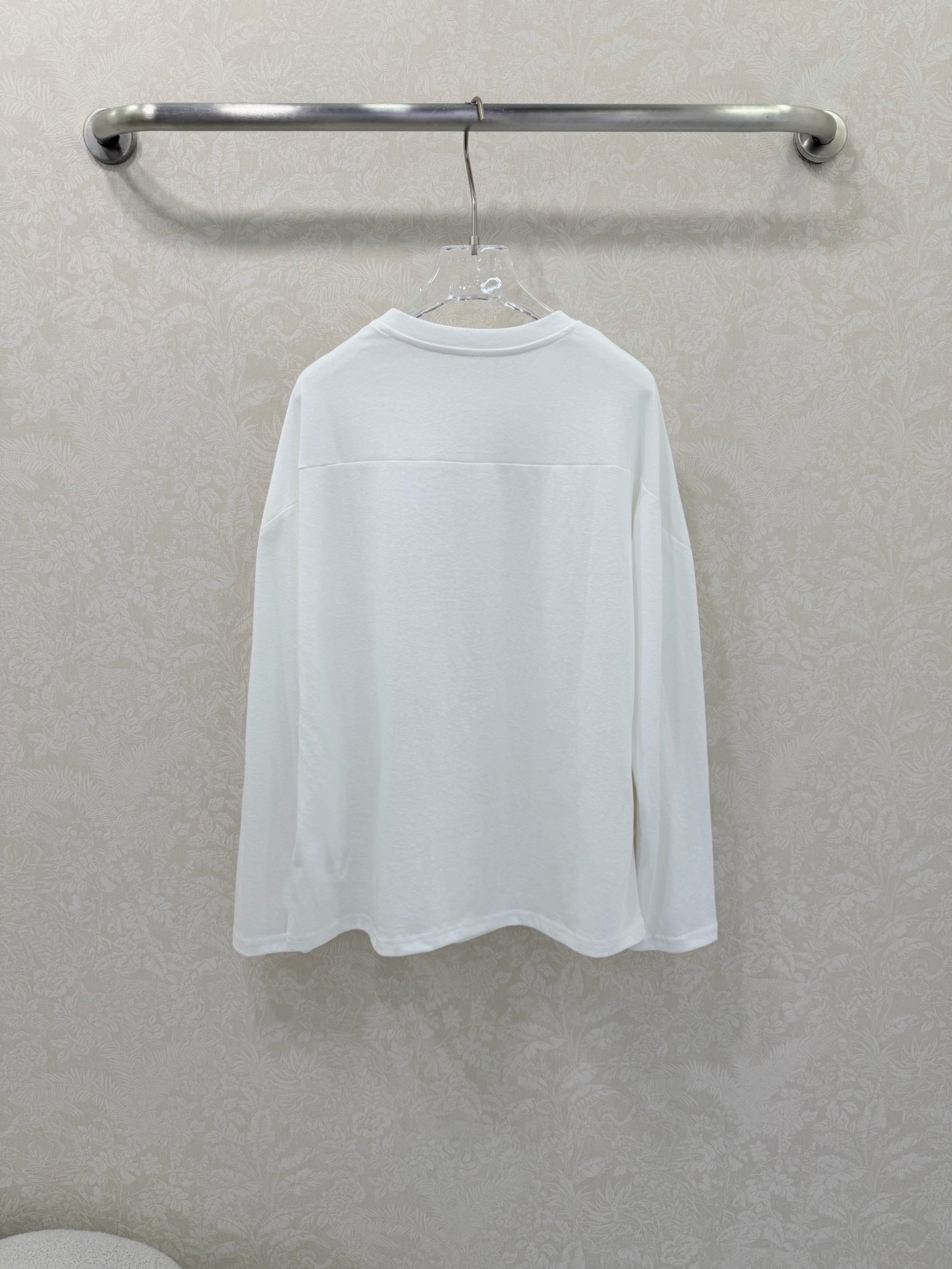 🔥🔥miumi*l26新款圆领纯棉长袖T恤 圆领胸前水钻小马装饰 马年限定 随性又时髦基础款也能搭出N种