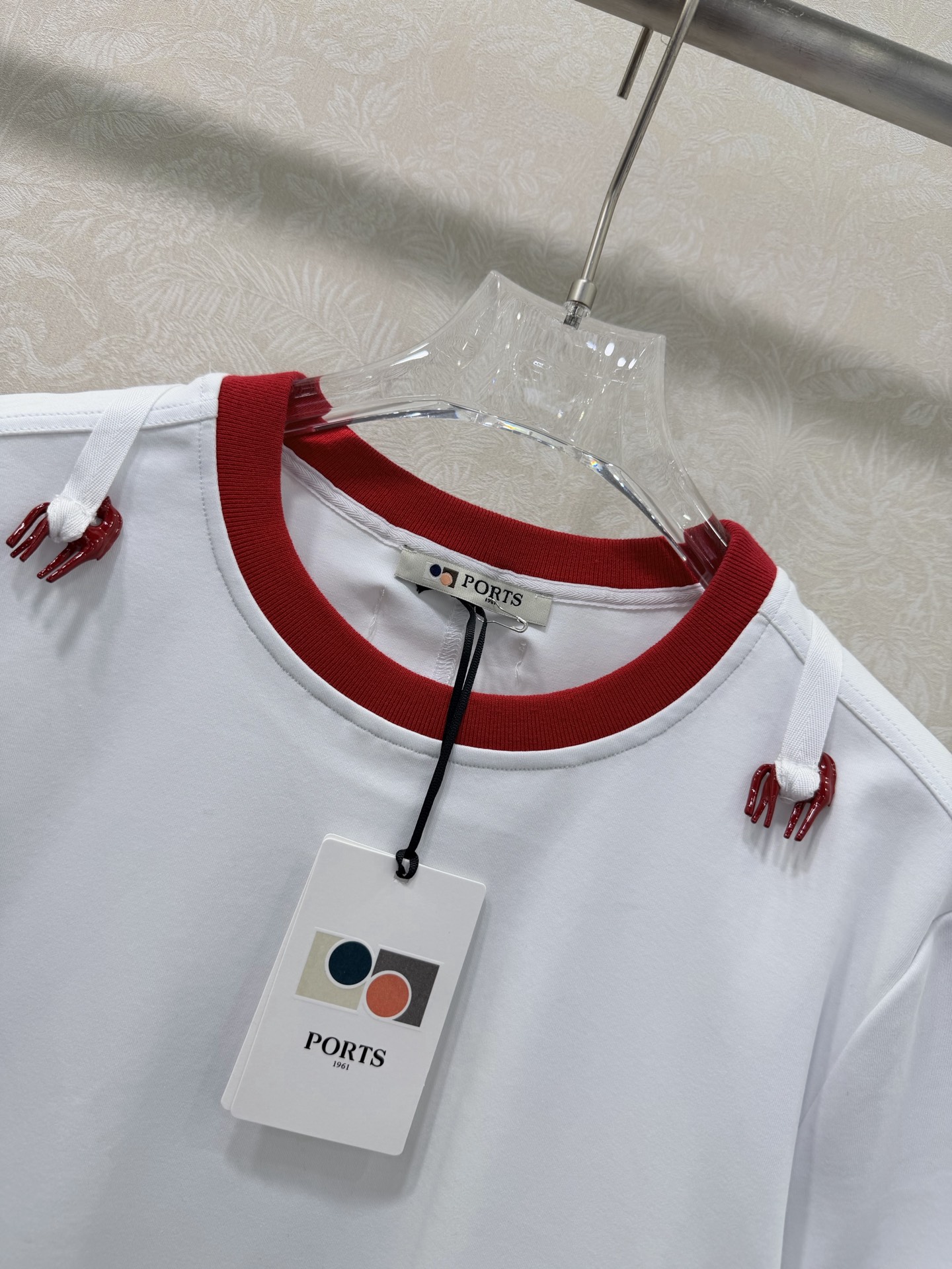 🔥🔥PORT 26春季新款 马元素短袖T恤 红色圆领+肩部小马刺绣 简约又有细节感!小马元素寓意”马上有