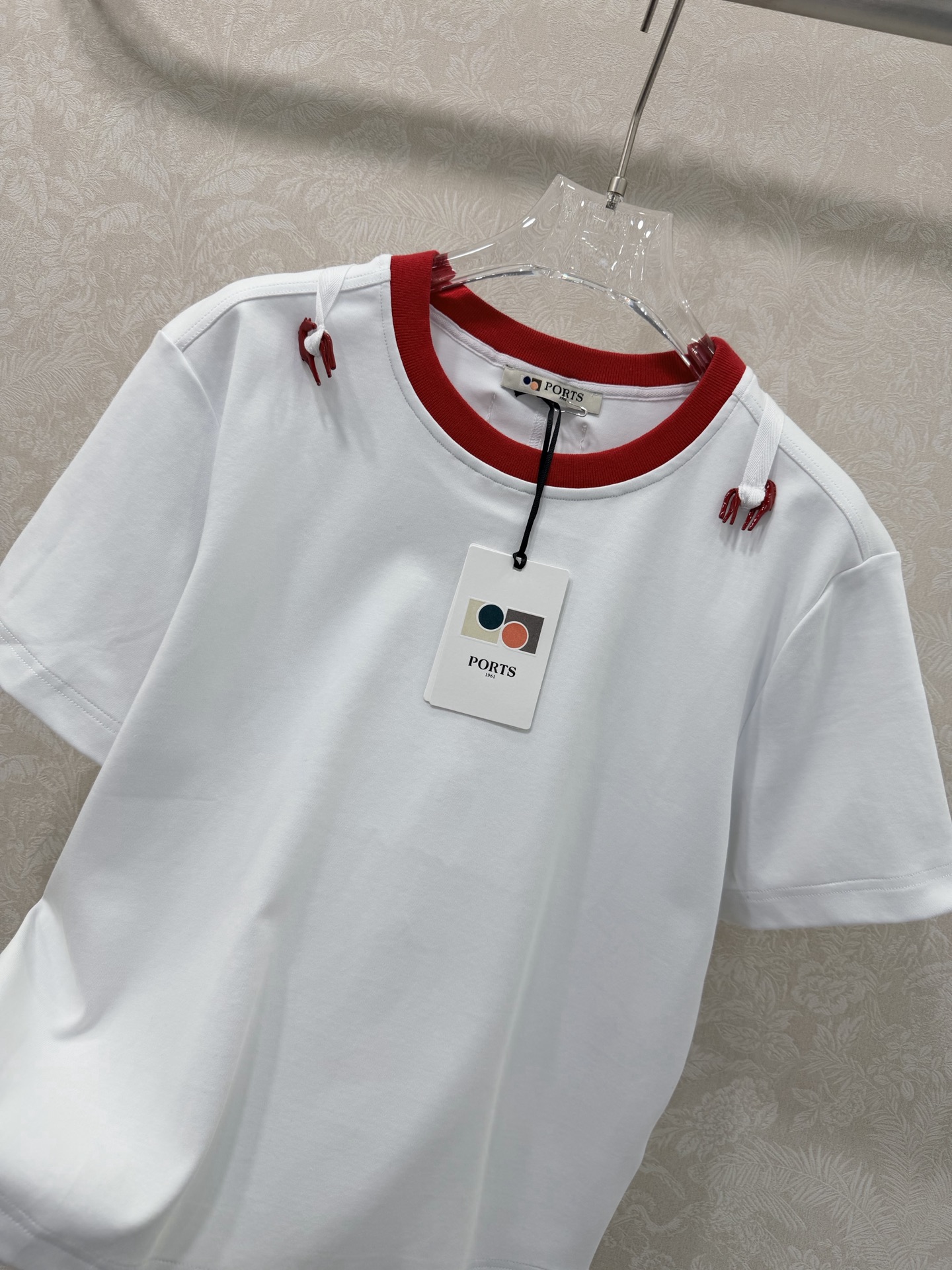 🔥🔥PORT 26春季新款 马元素短袖T恤 红色圆领+肩部小马刺绣 简约又有细节感!小马元素寓意”马上有