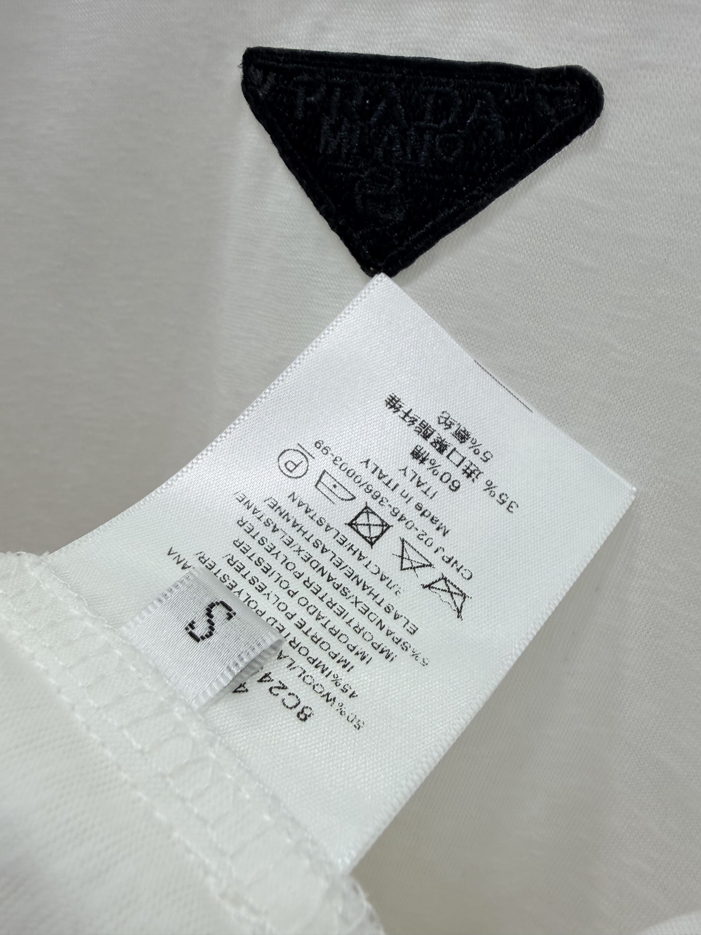 🔥🔥PRAD* 26新款圆领纯棉长袖T恤 圆领胸前倒三角字母装饰 后背刺绣 随性又时髦基础款也能搭出N种