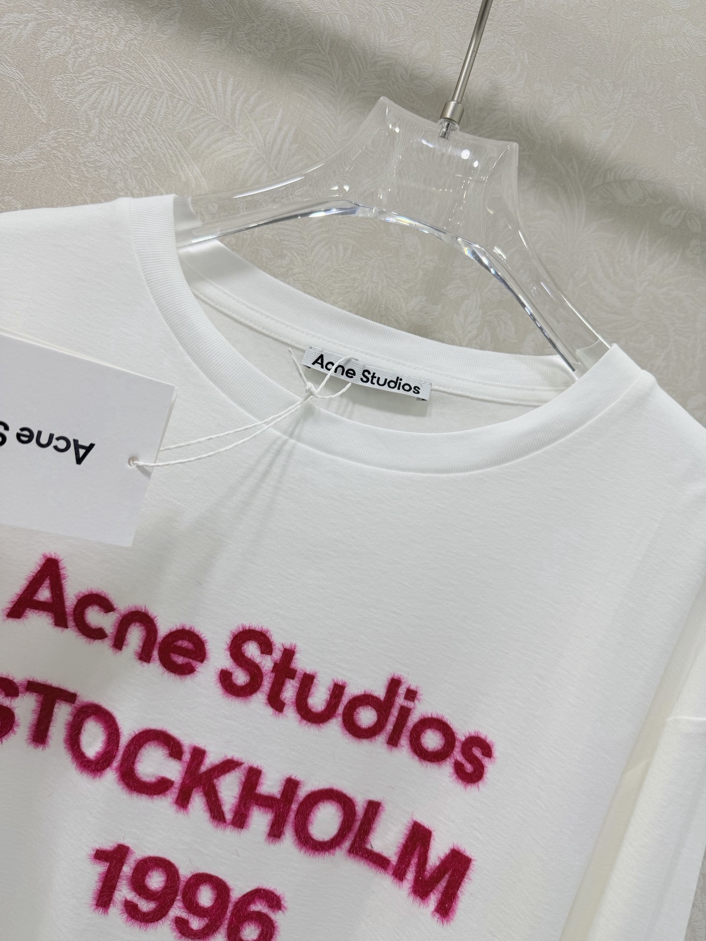 🔥🔥Acne studi* 26Ss限定新款 1966字母印花植绒长袖上衣 顶级高版出品！经典的白黑底色