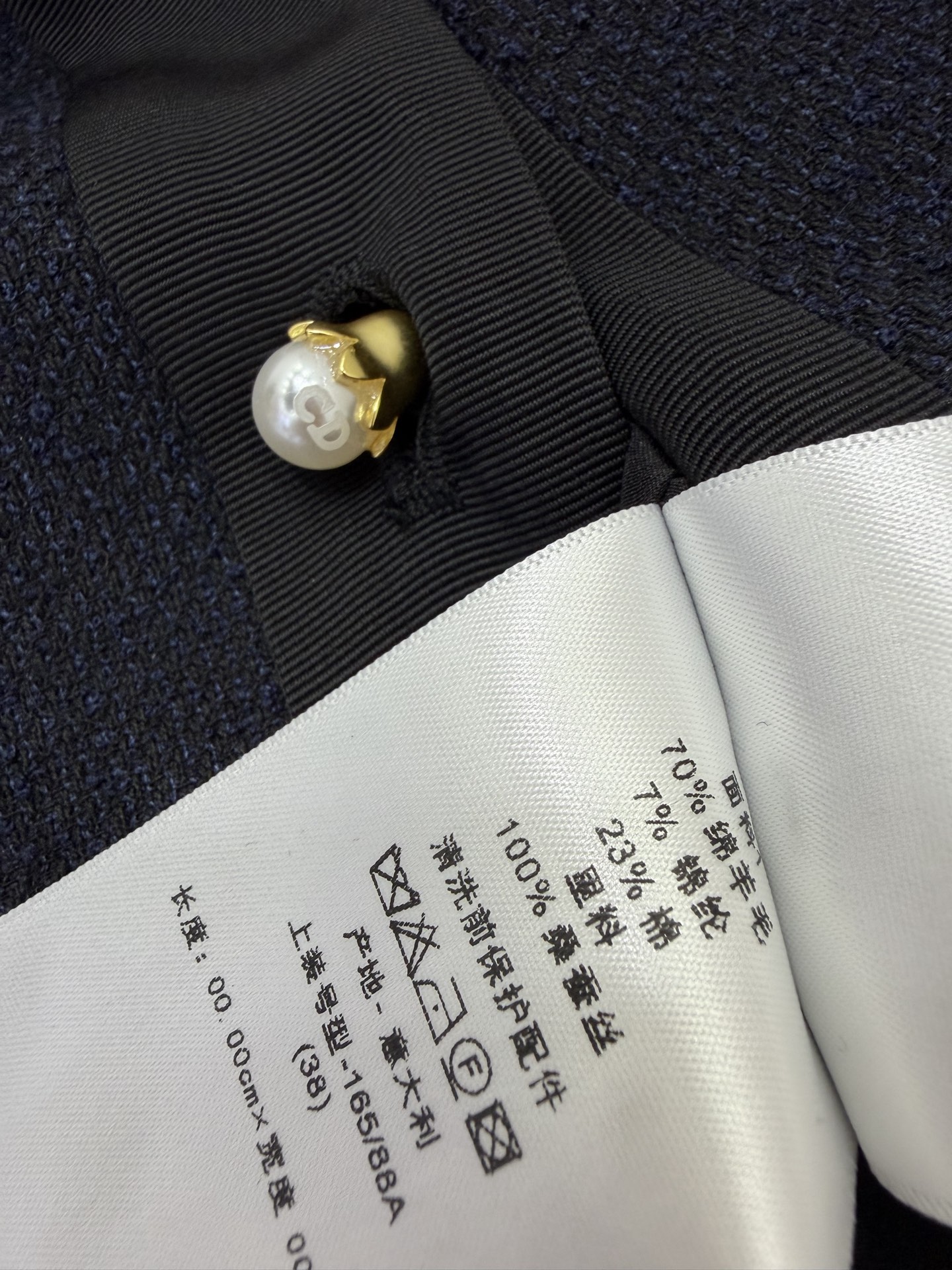🔥🔥DIO*26新款领口蝴蝶结短款外套 高版出品 100%真丝内衬 注意细节区分版本‼️经典藏青拼色戴妃