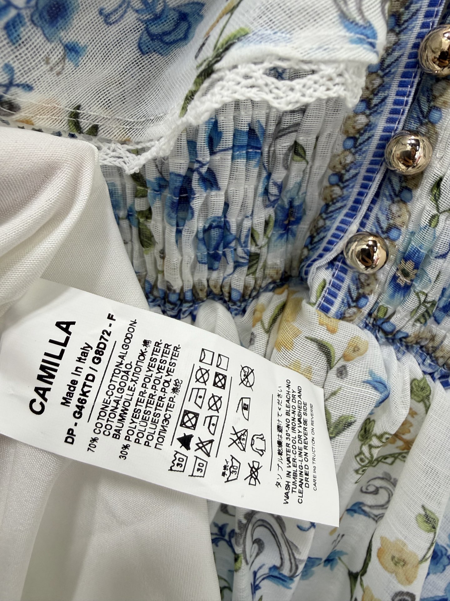 🔥🔥Camilla 26新款宫廷风花卉飞袖蛋糕裙 一款充满巴洛克复古浪漫感的风连衣裙（长款） 将华丽宫廷