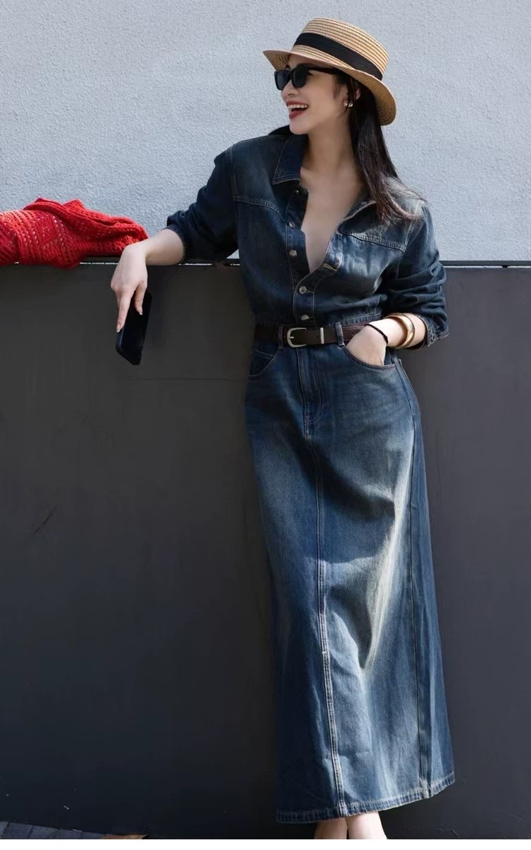 “High-Quality Women’s Dress with Cowboy Skirts and Heavy-Worker Belts in Various Sizes” - 图片 3