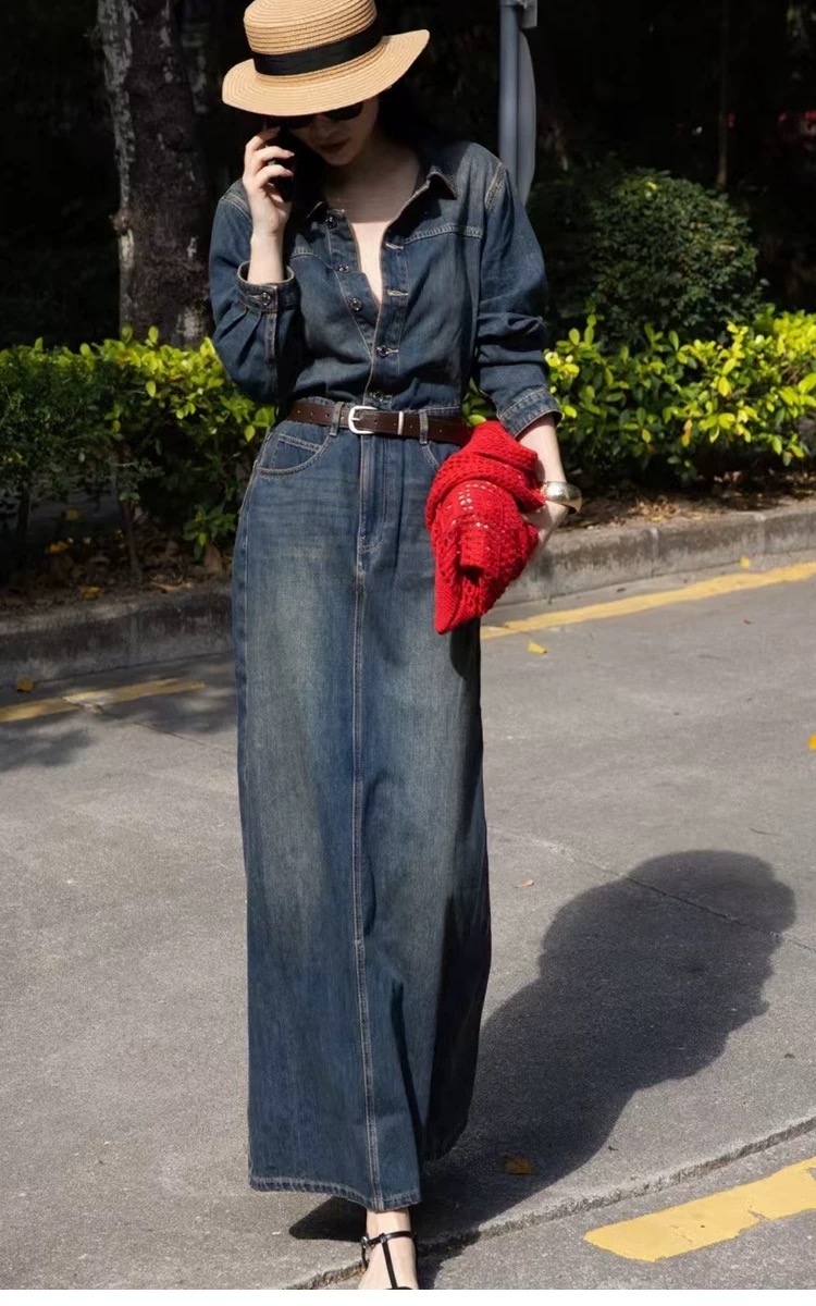 “High-Quality Women’s Dress with Cowboy Skirts and Heavy-Worker Belts in Various Sizes” - 图片 4
