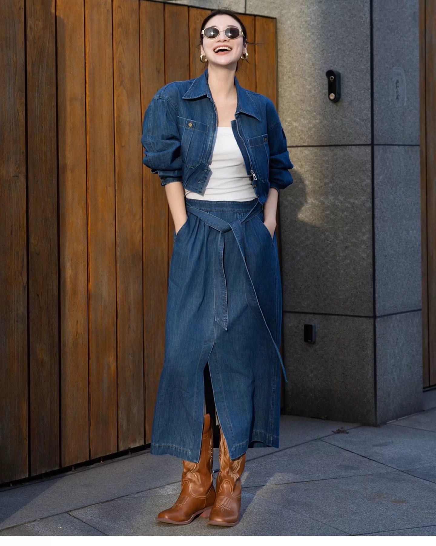 “High-Quality Women’s Cowboy Suit with Double-Packed Zippers and Unique Style” - 图片 2