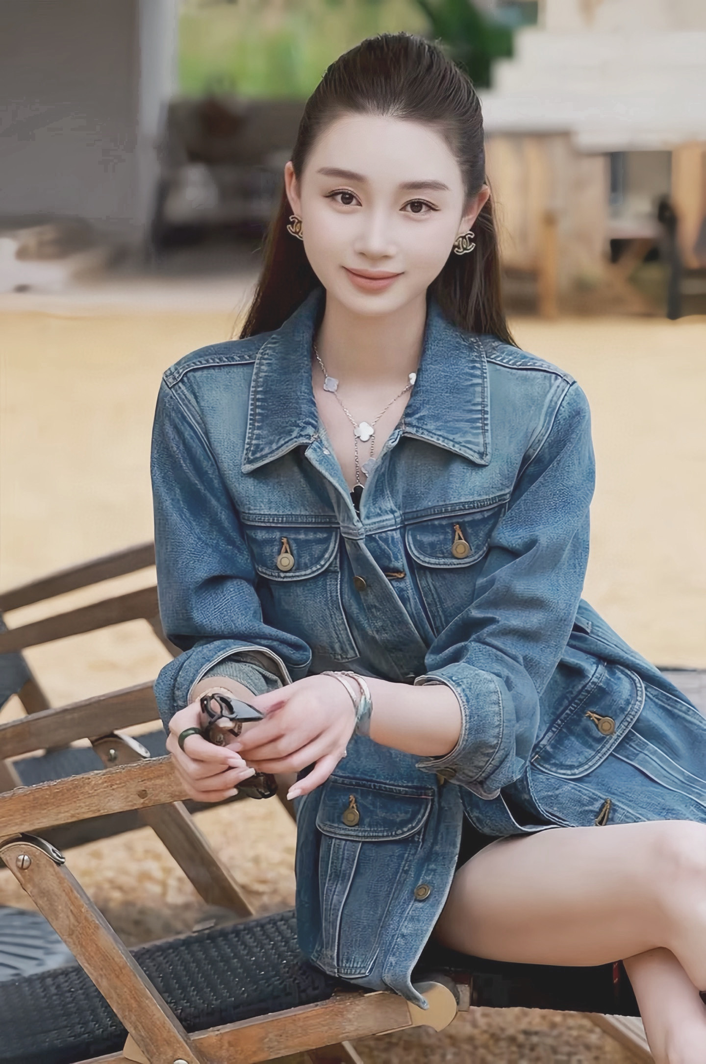 Women's Denim Jacket with Classic Lapel Design and Korean Style 1 i1756447791085 6084 0 1