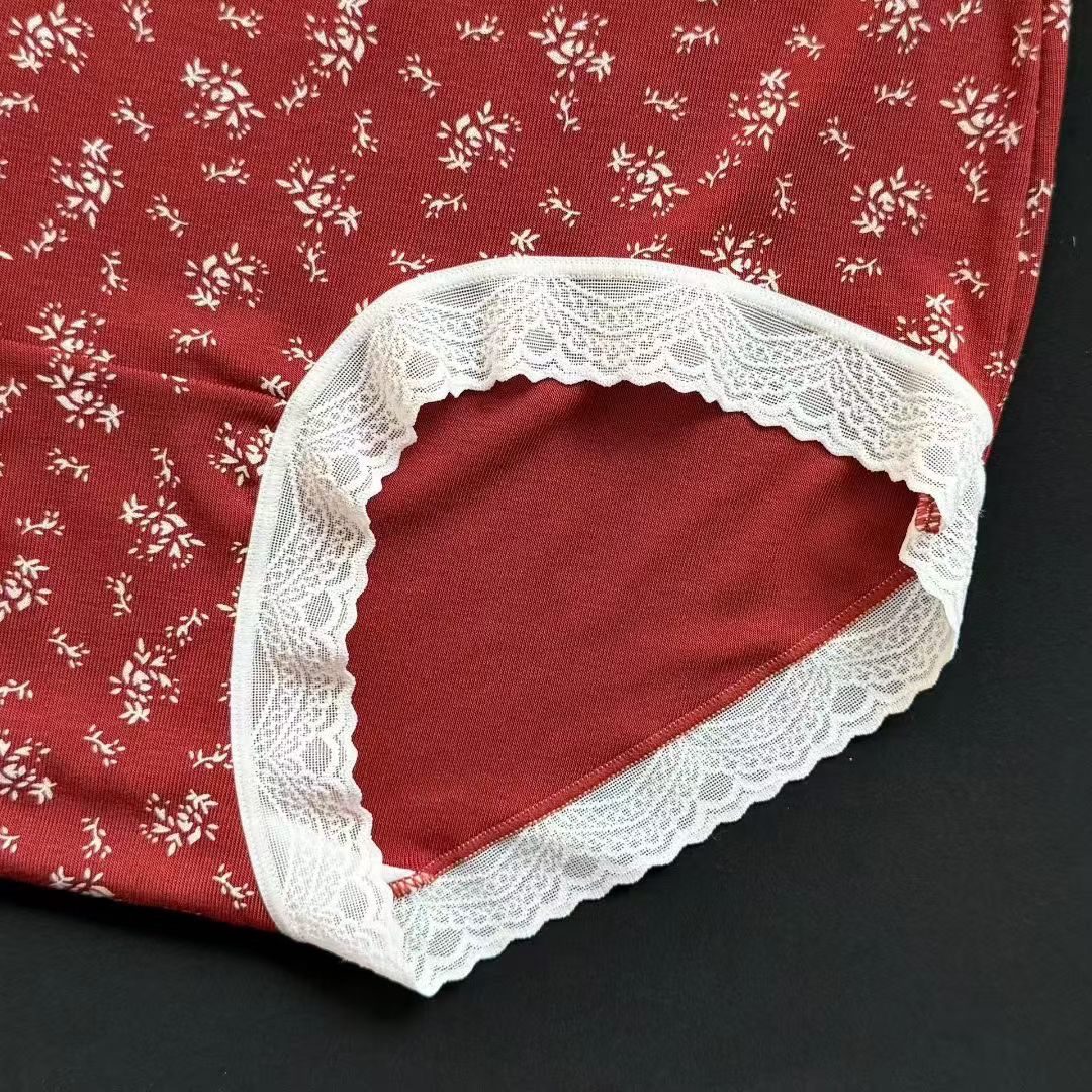 新品LP浪漫海棠红提花女内本明年，新年专属92.5%再生纤维素纤维7.5%氨纶底裆:100%棉工艺50S