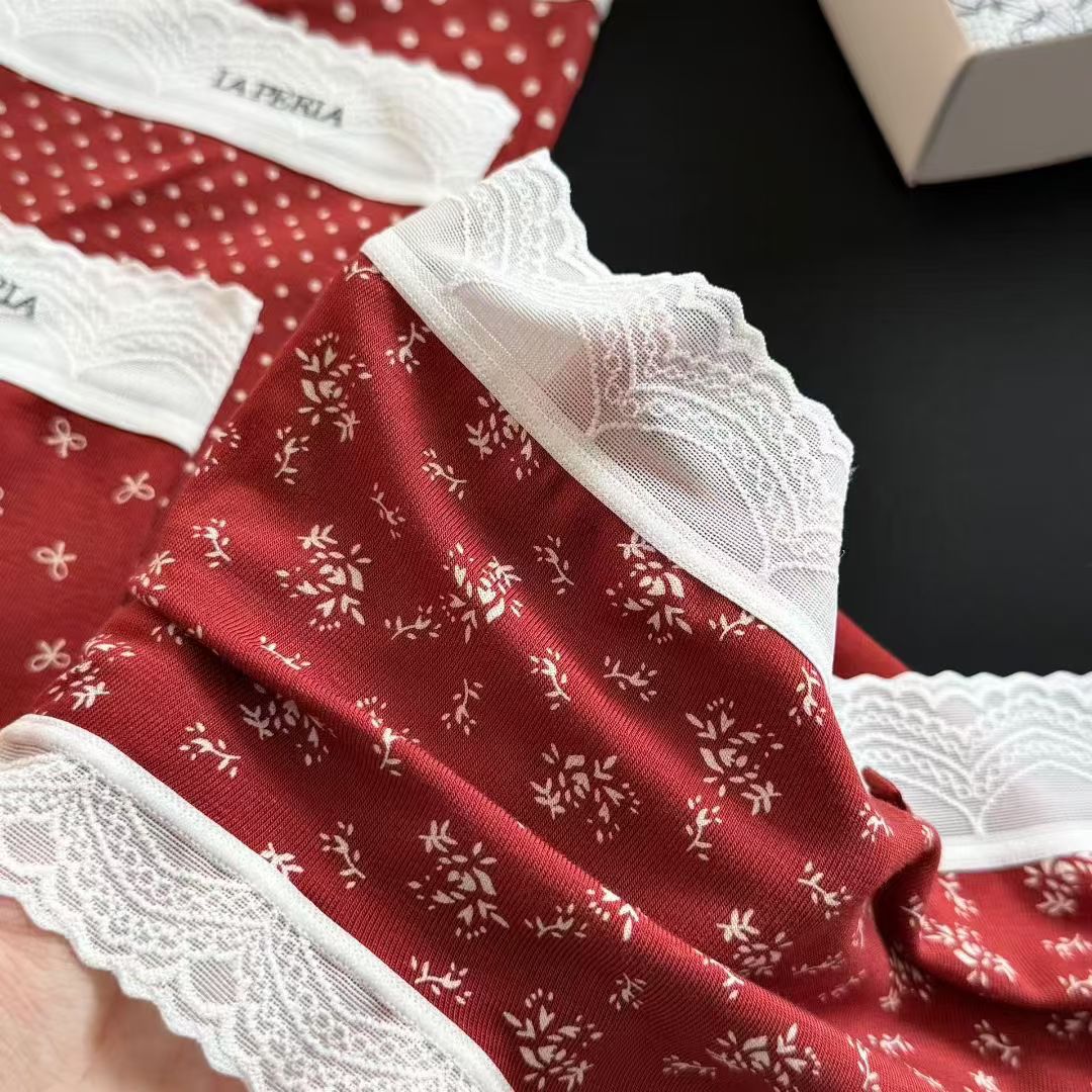 新品LP浪漫海棠红提花女内本明年，新年专属92.5%再生纤维素纤维7.5%氨纶底裆:100%棉工艺50S