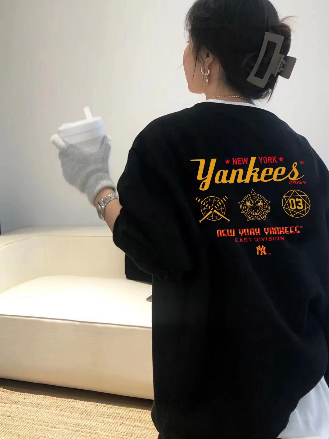 NY/MLB Overseas 2022 Cotton Velvet Long Sleeves – High-Quality Customized Comfort - 图片 2