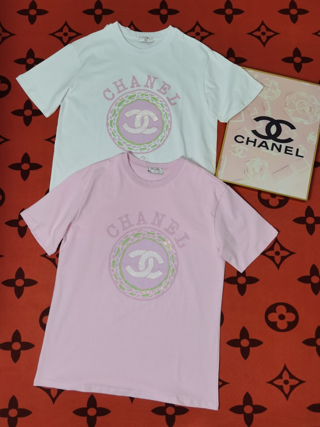 Chanel Clothing T-Shirt Pink White