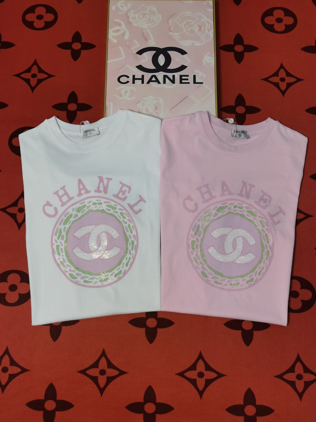 Chanel Clothing T-Shirt Pink White