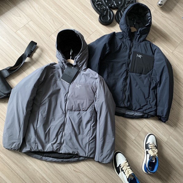 Arc’teryx Clothing Coats & Jackets Grey Unisex Cotton Fashion Hooded Top