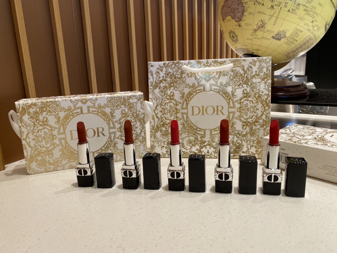Dior Rouge Dior 5-Piece Miniature Lipstick Set - Comprehensive 7