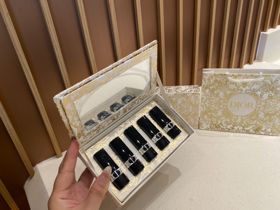 Dior Rouge Dior 5-Piece Miniature Lipstick Set - Comprehensive 6