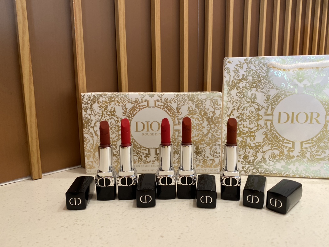 Dior Rouge Dior 5-Piece Miniature Lipstick Set - Comprehensive 9