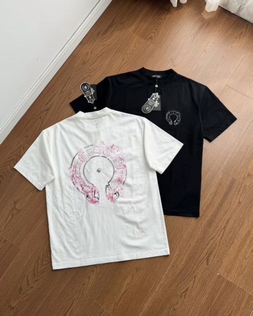 Chrome Hearts Unisex Couple Short Sleeve T-Shirt - High Quality Cotton 1 Chrome Hearts Unisex Couple Short Sleeve T-Shirt – High Quality Cotton