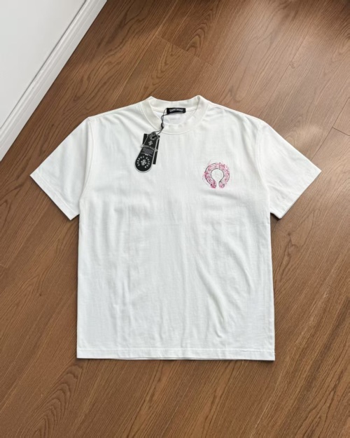 Chrome Hearts Couple T-Shirt Short Sleeve Cotton High Weight Unisex Tee 1 Chrome Hearts Couple T-Shirt Short Sleeve Cotton High Weight Unisex Tee