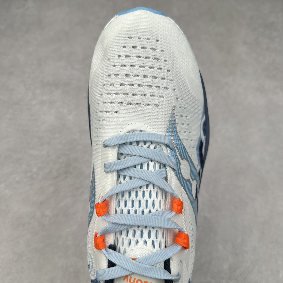 图片[4]-Saucony 索康尼ENDORPHIN Pro 啡速4 男女马拉松运动跑鞋 性能相比前几代再升级：鞋面采用全新升级的工学网设计 贴合脚部更透气 中底部分使用最新的PWRRUN+材质 搭配PWRRUN+鞋垫使中底的大幅加厚 10mm坡差进一步提供缓震、回弹性能 内底则采用了FORMFIT动态适应系统 动态契合脚型 提升包裹性和舒适性 提供更卓越的动态回馈体验 XT-900橡胶大底 可提供良好的抓地力和较强抗磨性能 尺码：36 36.5 37.5 38 38.5 39 40 40.5 41 42 42.5 43 44 44.5 45-选品中心