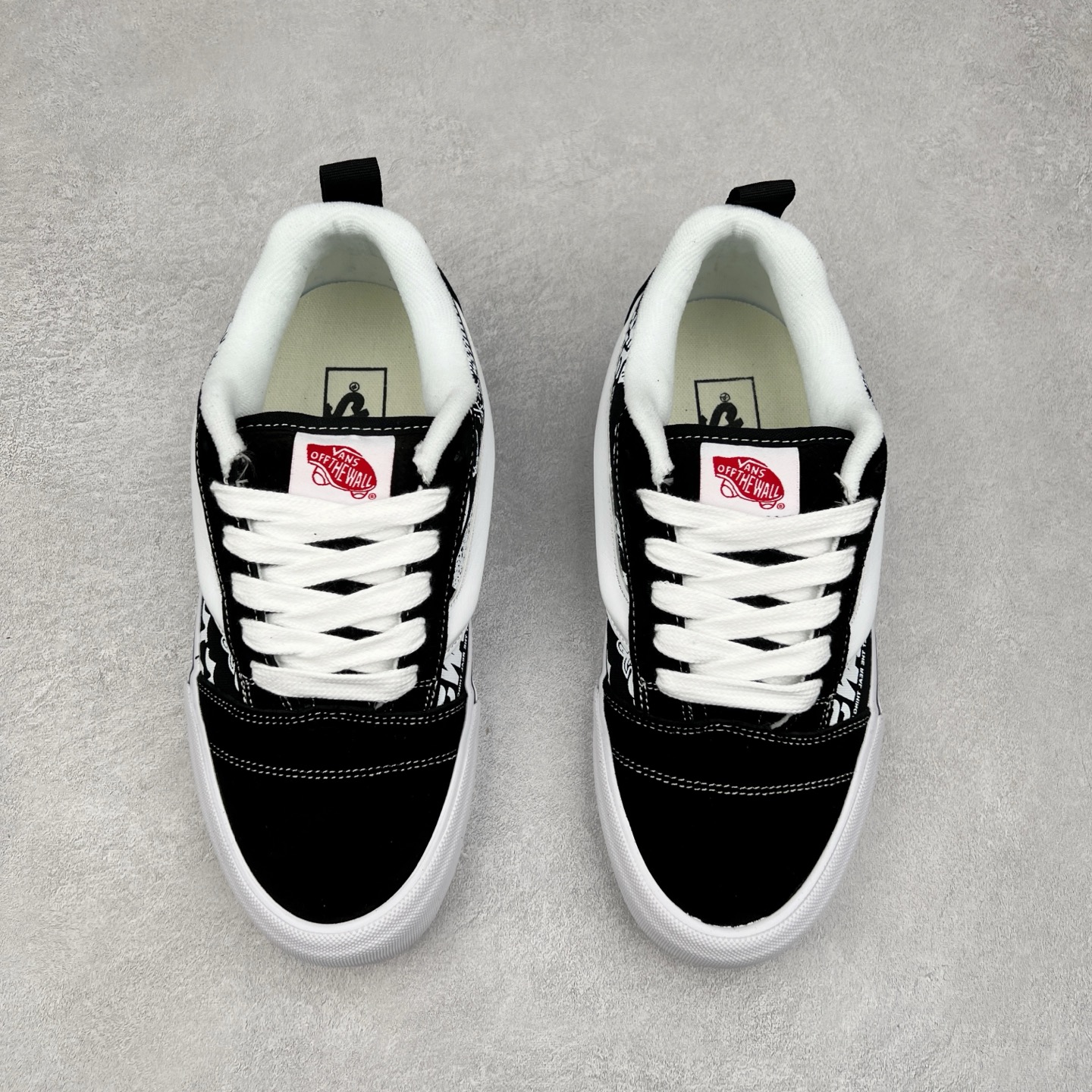 图片[2]-Vans Knu Skool 黑白涂鸦 面包鞋 舒适时尚防滑耐磨复古休闲板鞋 尺码：35 36 36.5 37 38 38.5 39 40 40.5 41 42 42.5 43 44-选品中心