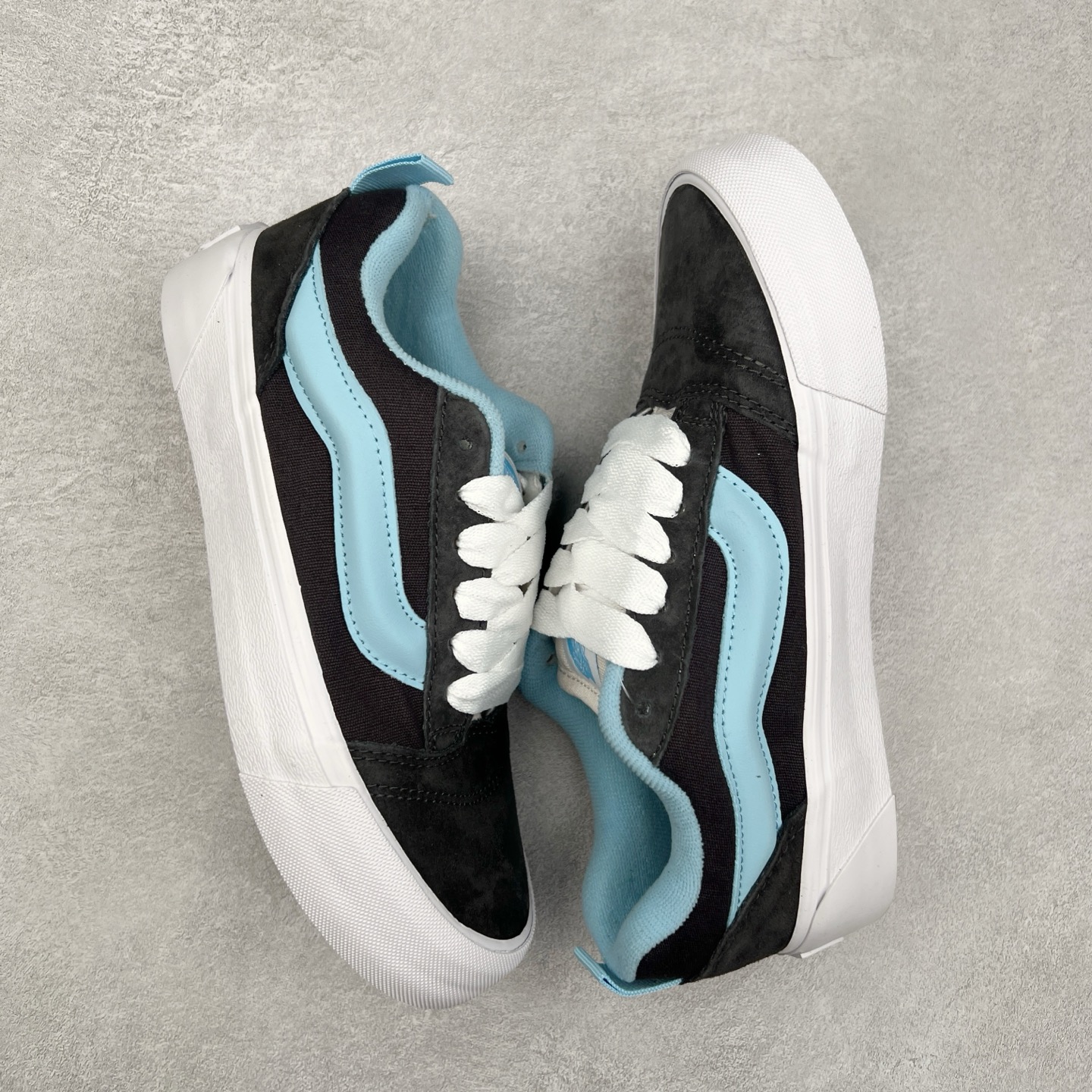 图片[3]-Vans Knu Skool 深灰蓝 肥胖版立体大Logo 加厚鞋舌 低帮复古休闲硫化面包鞋 尺码：35 36 36.5 37 38 38.5 39 40 40.5 41 42 42.5 43 44 45 工艺：硫化1：1（重量1：1、真标、原钢印、材质标、鞋型标、合格证）-选品中心