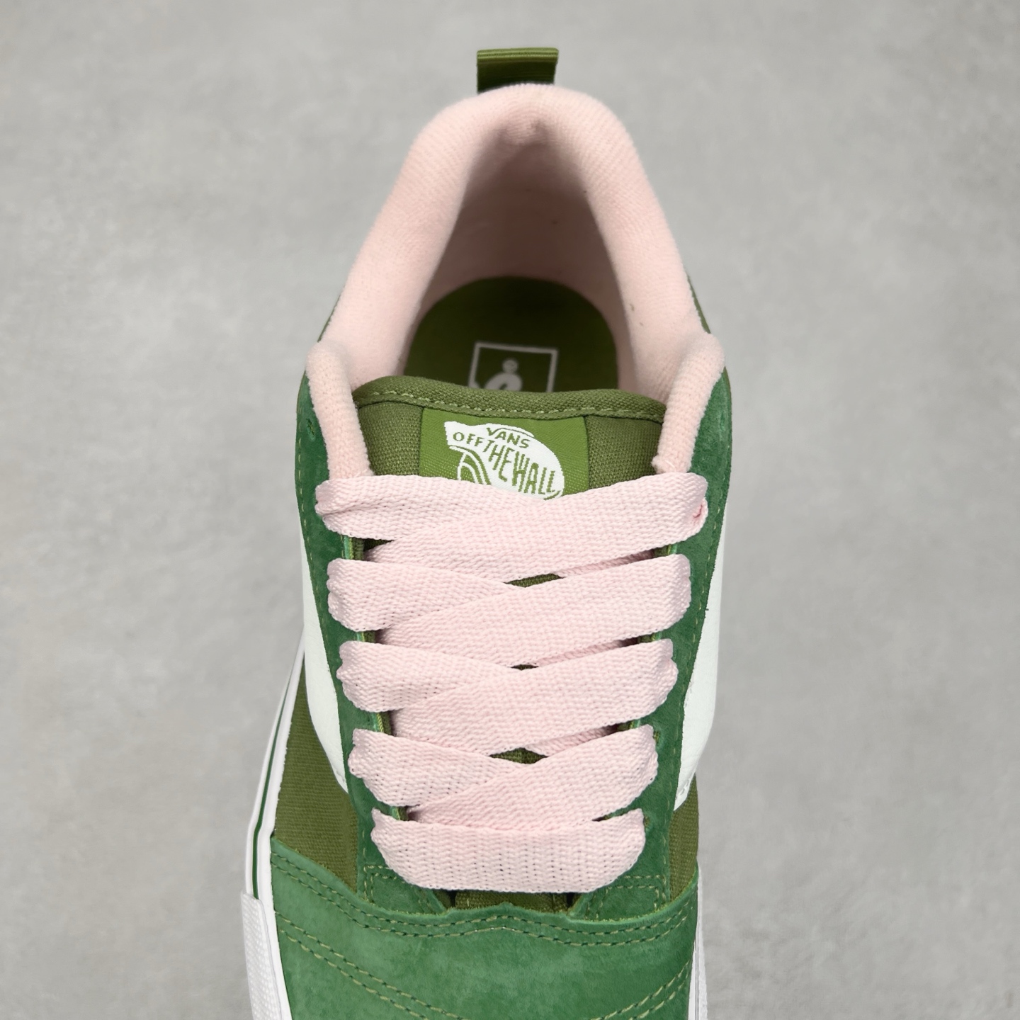 图片[5]-Vans Knu Skool 绿粉 肥胖版立体大Logo 加厚鞋舌 低帮复古休闲硫化面包鞋 尺码：35 36 36.5 37 38 38.5 39 40 40.5 41 42 42.5 43 44 45 工艺：硫化1：1（重量1：1、真标、原钢印、材质标、鞋型标、合格证）-选品中心