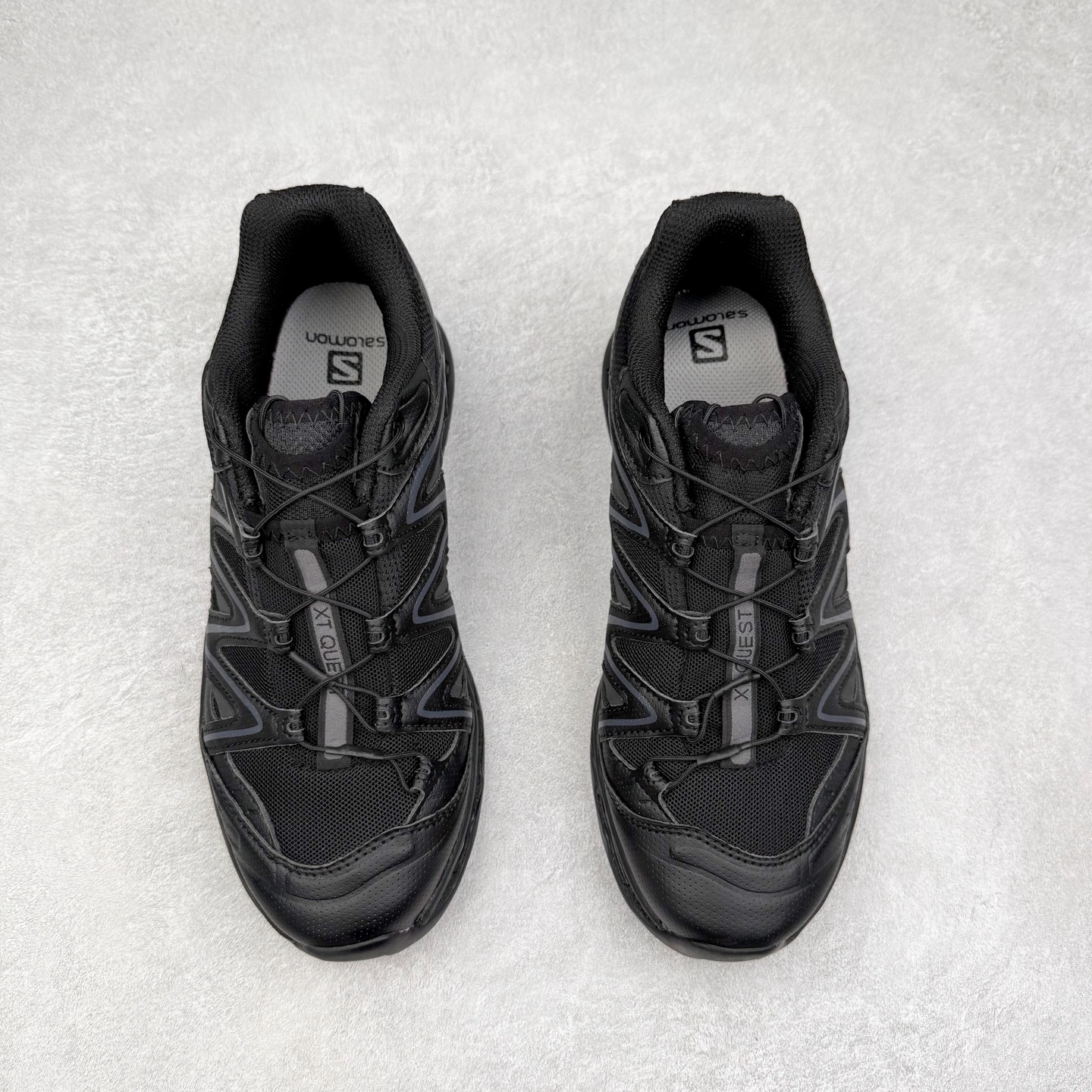 图片[2]-＃福利特价️ Salomon XT-QUEST ADV 萨洛蒙潮流越野机能户外功能鞋 纯原外贸平台特供订单 耗时半年巨作 全套原纸板楦头开发 原厂特供网布配套加持 确保原汁原味 完美呈现版型 原档数据独家私模五层组合大底 男女鞋同步官方开发至46.5 原装Ortholite轻量化鞋垫 中底布带钢印编号 原厂TPU锁扣 进口港宝加持 后跟自然饱满 还原公司包裹性 基于 SALOMON 初代 XT 鞋身造型并搭载 4D ADVANCED CHASSIS™ 大底打造而成 为这款 XT-QUEST 带来了多项足部控制与保护等功能性 如在运动过程中控制左右晃动的过程而提高稳定性、改善长途越野过程中足中到足尖的过渡、提高感知岩石的精确度以抵抗尖锐物体对脚底的伤害以及采用动态缓冲来增强穿着舒适感 从而减轻疲劳感 使 XT-QUEST 成为一双舒适且安全的户外之履 尺码：36 36.5 37.5 38 38.5 39 40 40.5 41 42 42.5 43 44 44.5 45-选品中心