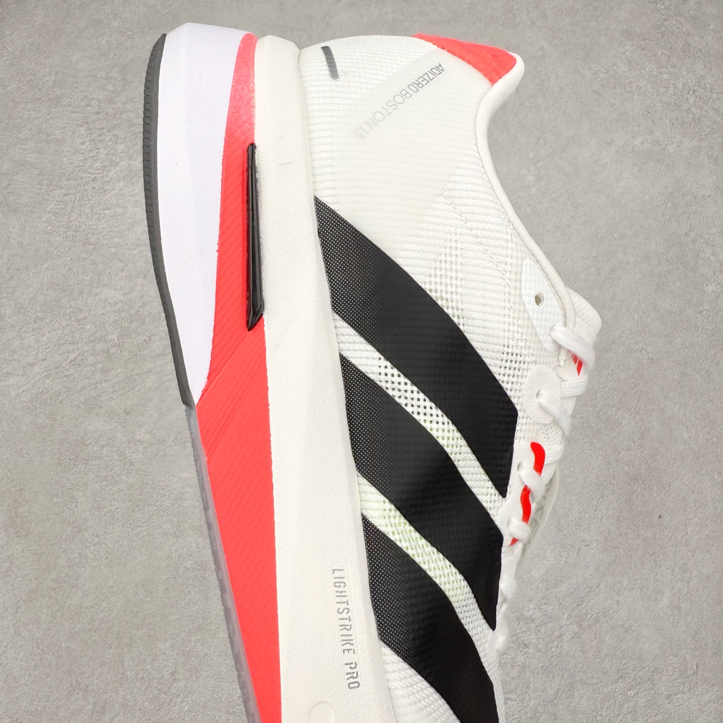 图片[6]-AD Adizero Boston 13 夏季透气网眼竞速跑鞋 融合Lightstrike和Lightstrike Pro技术 采用乙烯/乙酸乙烯酯(EVA)材质 打造舒适中底 含ENERGYROD能量碳柱 旨在为步伐添活力 尺码：36 36.5 37 38 38.5 39 40 40.5 41 42 42.5 43 44 44.5 45-选品中心