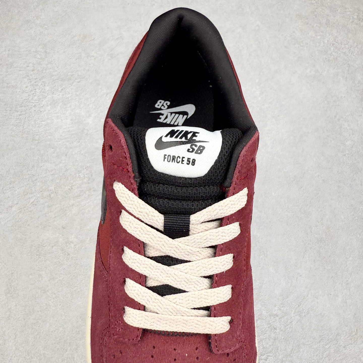图片[5]-NK SB Force 58 空军58系列低帮休闲运动滑板板鞋 DV5477-602 鞋面由帆布和麂皮拼接 层次感丰富 搭配硫化外底 耐磨耐穿 鞋舌及中底后跟处饰有SB Logo 表明鞋款身份 采用包边设计 经久耐穿 硫化结构则有效提升灵活性 穿上这款全新推出的创意力作 助你耀动街头 尺码：36 36.5 37.5 38 38.5 39 40 40.5 41 42 42.5 43 44 45-选品中心