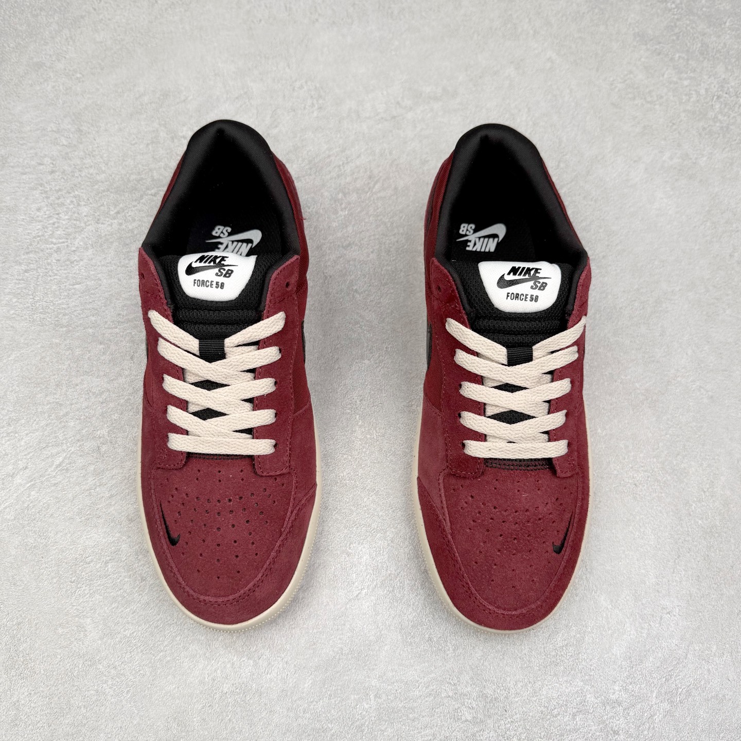 图片[2]-NK SB Force 58 空军58系列低帮休闲运动滑板板鞋 DV5477-602 鞋面由帆布和麂皮拼接 层次感丰富 搭配硫化外底 耐磨耐穿 鞋舌及中底后跟处饰有SB Logo 表明鞋款身份 采用包边设计 经久耐穿 硫化结构则有效提升灵活性 穿上这款全新推出的创意力作 助你耀动街头 尺码：36 36.5 37.5 38 38.5 39 40 40.5 41 42 42.5 43 44 45-选品中心