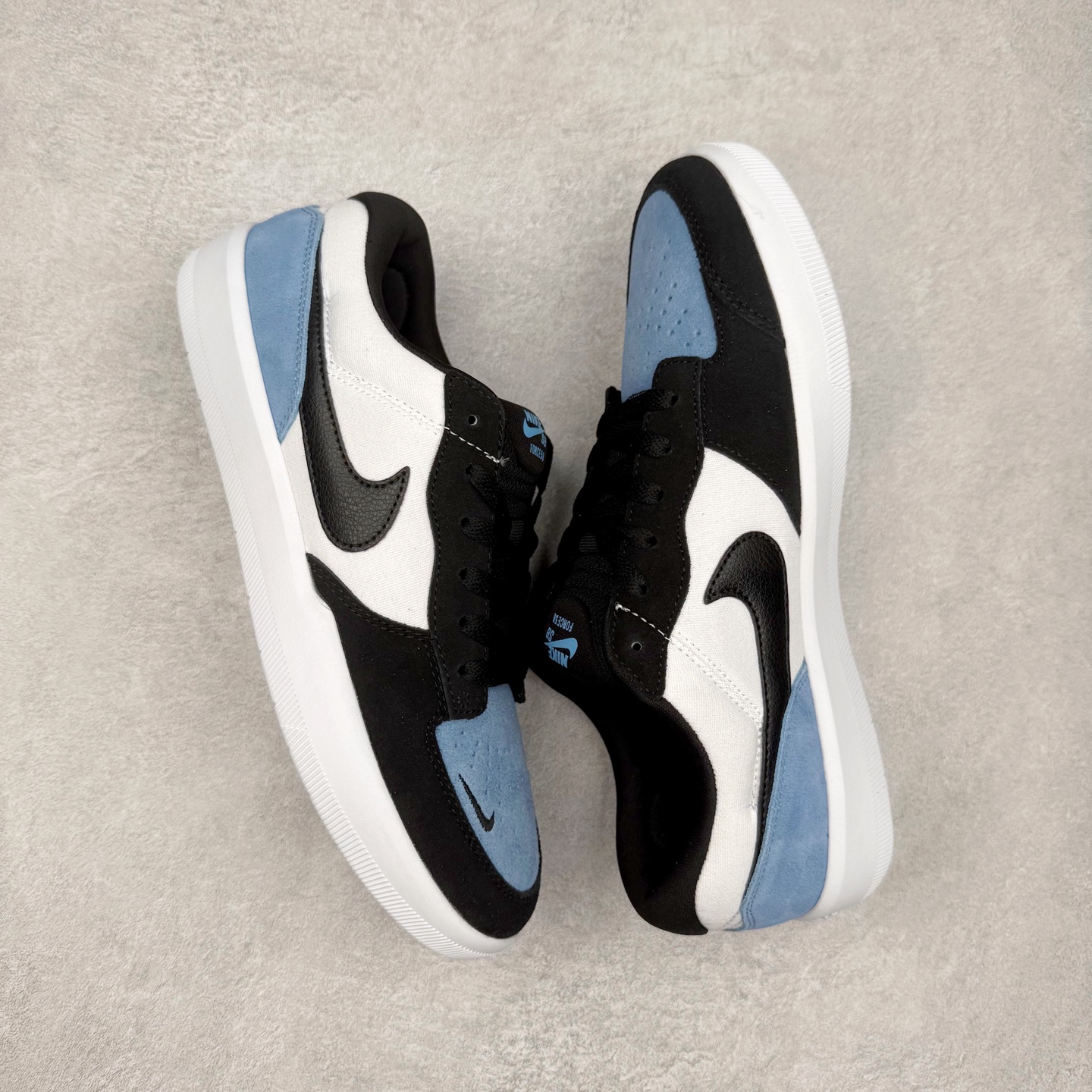 图片[3]-NK SB Force 58 空军58系列低帮休闲运动滑板板鞋 CZ2959-400 鞋面由帆布和麂皮拼接 层次感丰富 搭配硫化外底 耐磨耐穿 鞋舌及中底后跟处饰有SB Logo 表明鞋款身份 采用包边设计 经久耐穿 硫化结构则有效提升灵活性 穿上这款全新推出的创意力作 助你耀动街头 尺码：36 36.5 37.5 38 38.5 39 40 40.5 41 42 42.5 43 44 45-选品中心