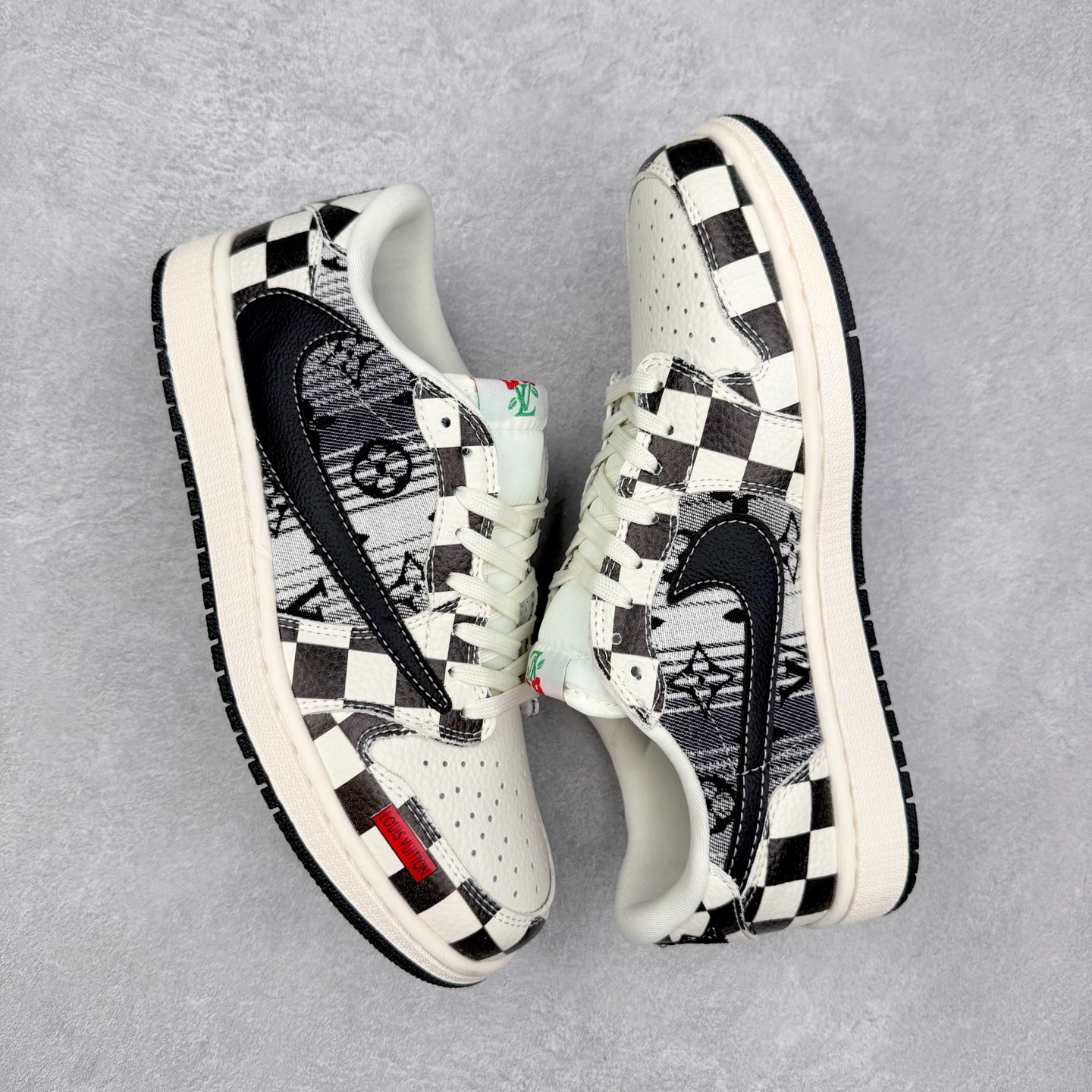 图片[3]-TS x Air Jordan AJ1 Low 倒钩低帮联名定制配色 LD2028-047 原厂内置气垫魔块 A模大底 头层小牛皮 鞋舌AJ原厂专用牛津布+AJ专用反口珍珠布+原厂无杂质高弹内里海棉+特殊封边弹力鞋带 实拍调校N版已经零色差零失真 百分百还原实物色彩所见即所得 不存在货不对板色差等低级问题 选购参考实物拍摄 不混卖不参货 只用心做好货严格选品 承诺混一赔十 尺码：36 36.5 37.5 38 38.5 39 40 40.5 41 42 42.5 43 44 44.5 45-选品中心