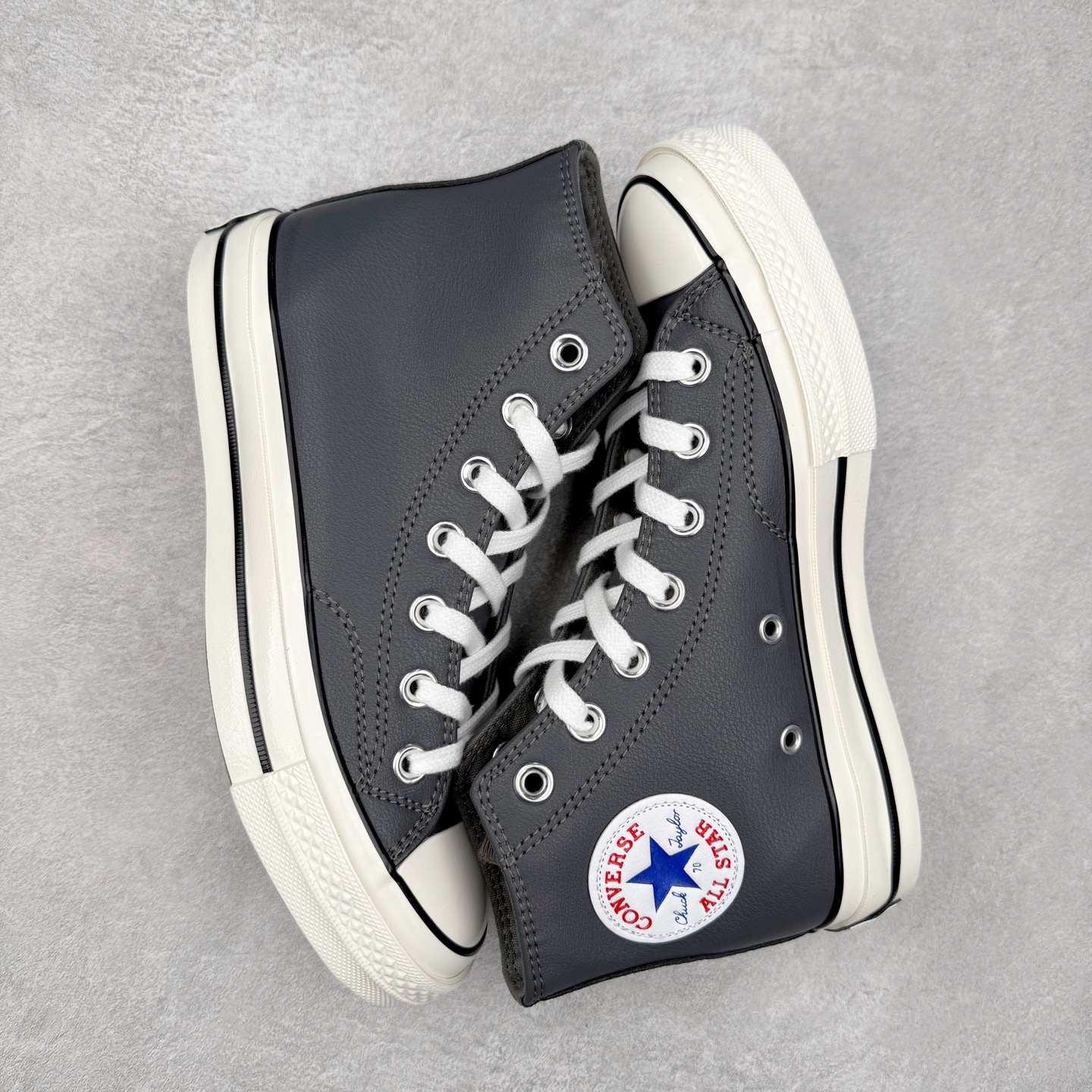 图片[3]-Converse Chuck 1970s 纯色皮面 经典70s鞋型 鞋面和Logo标均采用荔枝纹皮面材质 质感拉满 货号：A09479C 复古灰 货号：A10154C 棕咖色 尺码：35-44（36.5 37.5 39.5 41.5 42.5）-选品中心