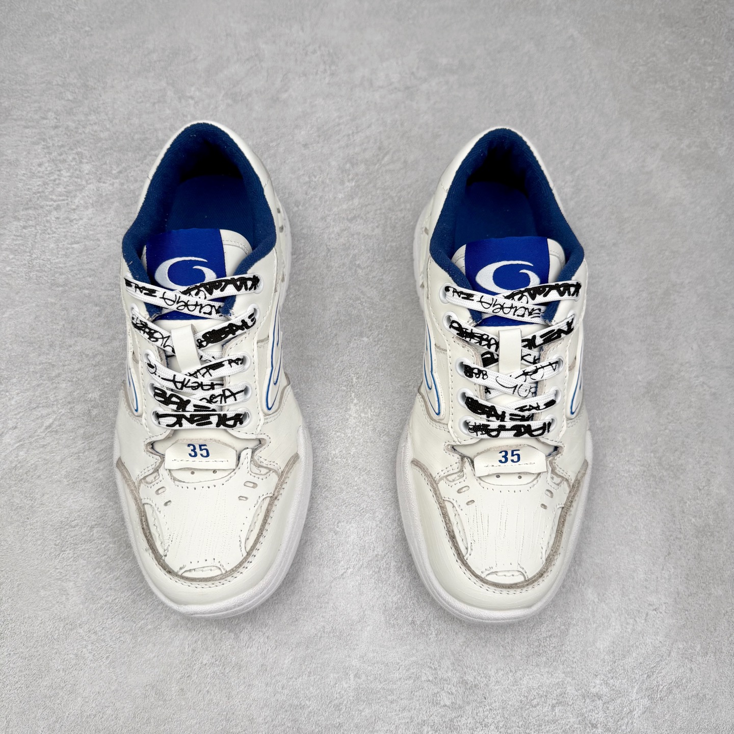 图片[2]-Balenciaga 巴黎世家 Hamptons 手工做旧款 牛皮革 复古圆头系带低帮休闲鞋 官方原配套鞋盒 防尘纸配套齐全 尺码：35 36 37 38 39 40 41 42 43 44 45-选品中心