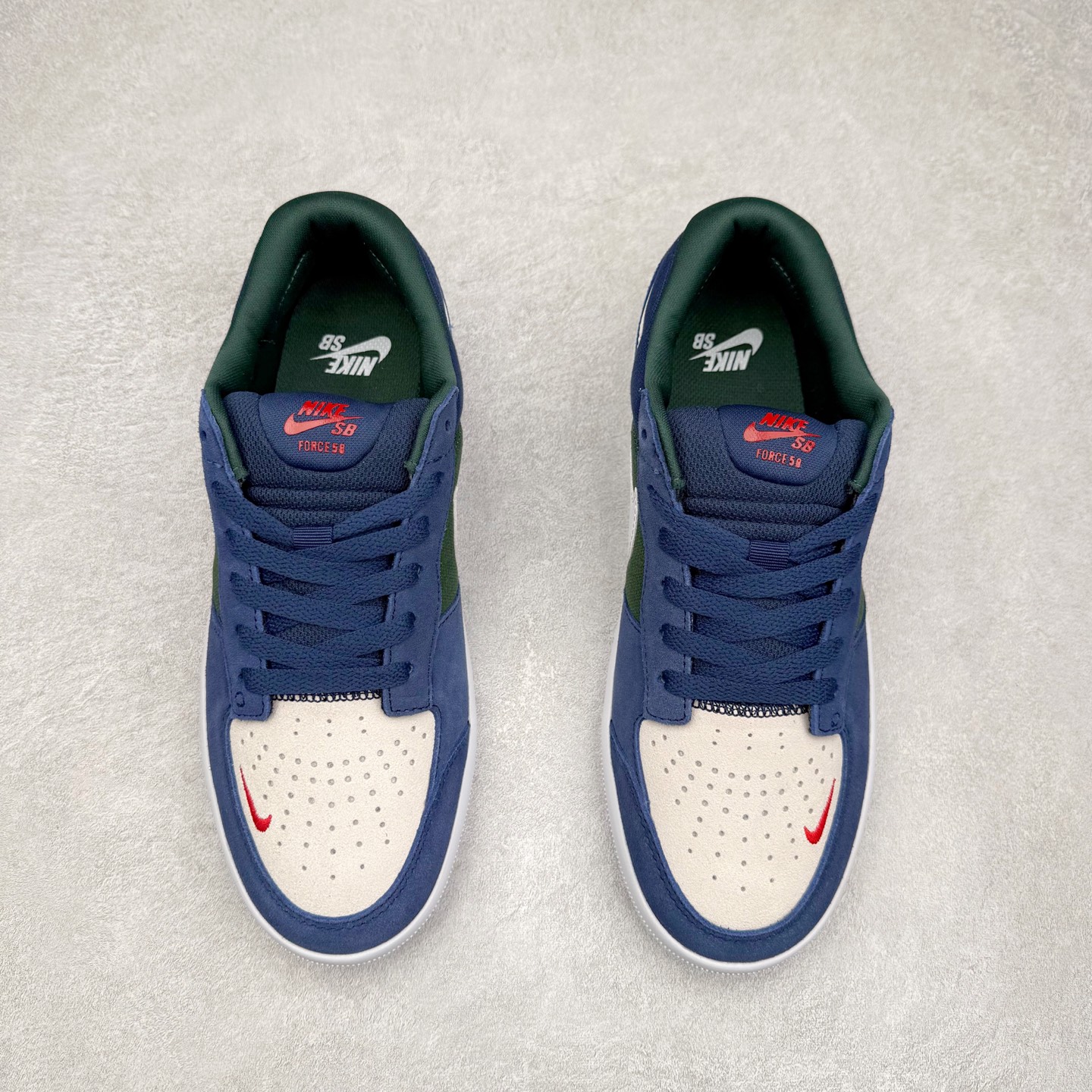 图片[2]-NK SB Force 58 空军58系列低帮休闲运动滑板板鞋 CZ2959-402 鞋面由帆布和麂皮拼接 层次感丰富 搭配硫化外底 耐磨耐穿 鞋舌及中底后跟处饰有SB Logo 表明鞋款身份 采用包边设计 经久耐穿 硫化结构则有效提升灵活性 穿上这款全新推出的创意力作 助你耀动街头 尺码：36 36.5 37.5 38 38.5 39 40 40.5 41 42 42.5 43 44 45-选品中心