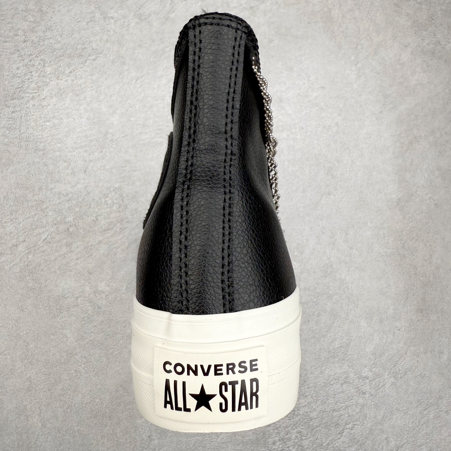 图片[8]-Converse Chuck Taylor All Star Platform Western Glam 舒适简约 女款高帮帆布鞋 采用经典70s高帮版型 以黑色为主色调质感拉满 皮质鞋面搭配银色线条 简约不乏设计感 货号：A15473C 尺码：35 36 37 38 39 40-选品中心