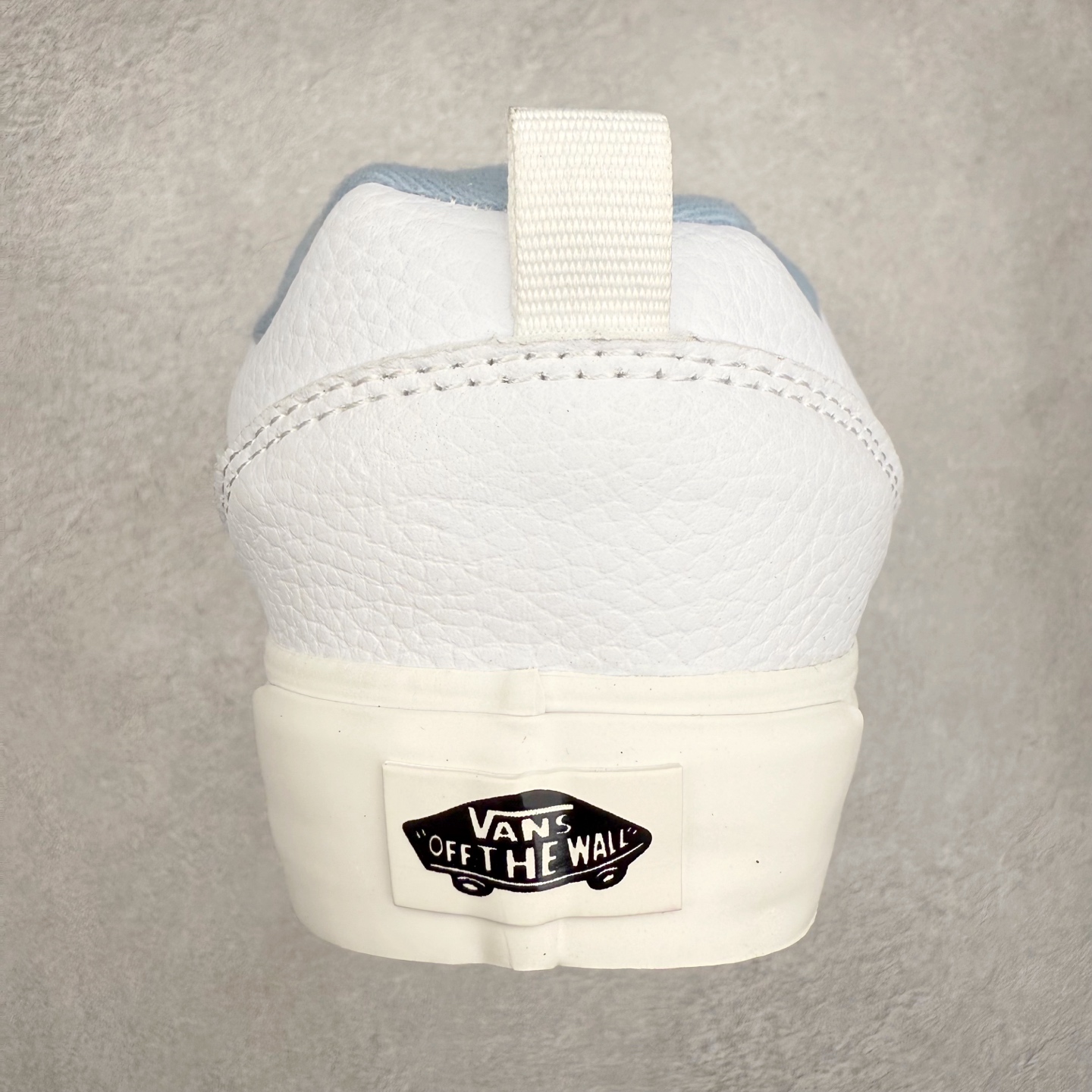 图片[8]-Vans Classics Knu Skool 范斯官方 白蓝皮面复古面包鞋 肥胖版大Logo荔枝纹牛皮面料 货号：VN0009QCDSB 尺码：35 36 36.5 37 38 38.5 39 40 40.5 41 42 42.5 43 44 工艺：硫化1：1（重量1：1、真标、原钢印、材质标、鞋型标、合格证）-选品中心