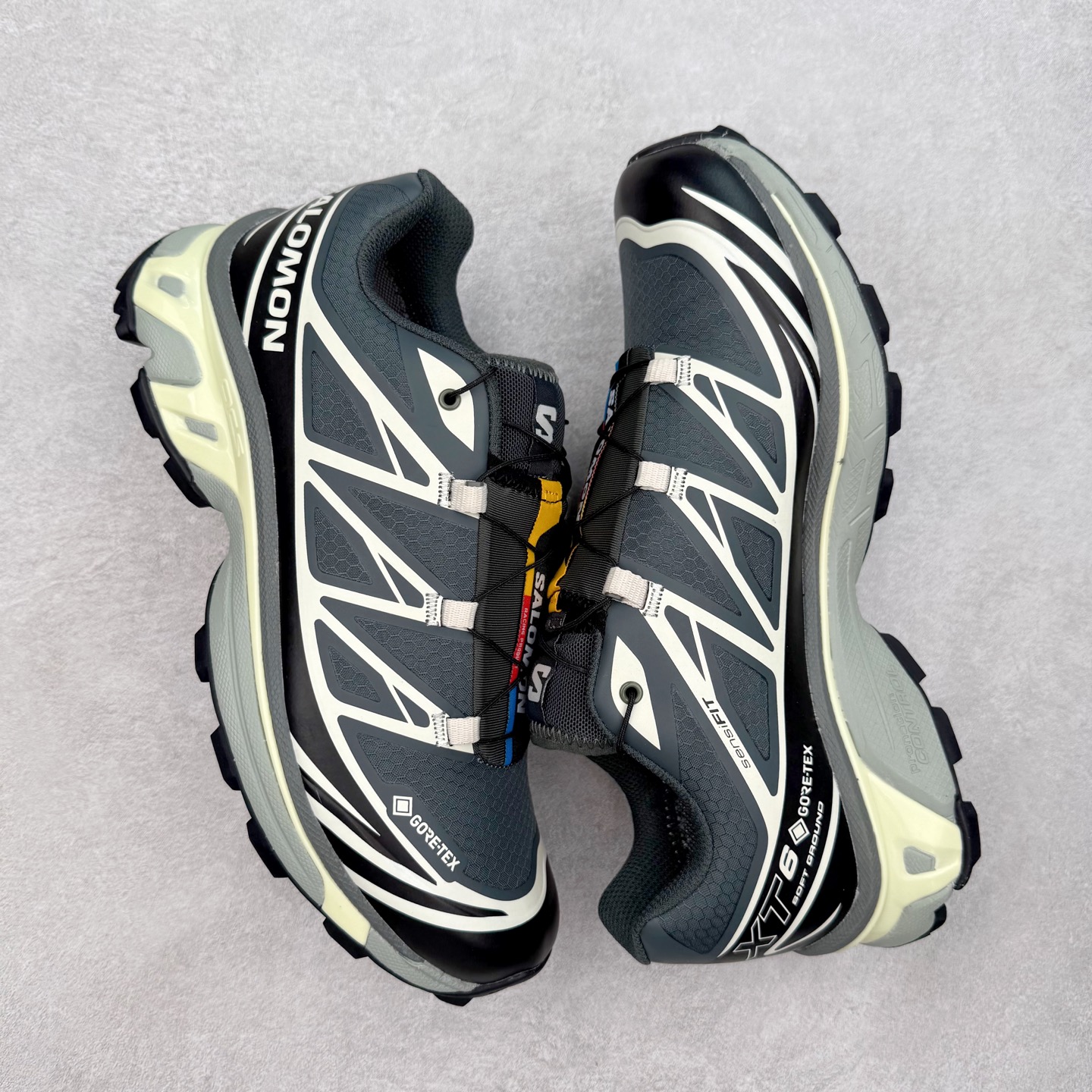 图片[3]-＃绿X/GX Salomon XT-6 萨洛蒙复古潮流户外机能登山跑鞋 纯原外贸平台特供订单 耗时半年巨作 全套原纸板楦头开发 原厂特供网布配套加持 确保原汁原味 完美呈现版型 原档数据独家私模五层组合大底 男女鞋同步官方开发至46.5 原装Ortholite轻量化鞋垫 中底布带钢印编号 原厂TPU锁扣 进口港宝加持 后跟自然饱满 还原公司包裹性 鞋面以“锯齿”状的包裹系统呈现 在基色底之下加入了各种色点缀 将公司的最新技术和时尚前卫的造型融入耐用的长跑款式中 鞋面由 TPU 薄膜制成 并焊接在高耐磨网眼上 使其既时尚又坚固 由 ACS底盘支撑 可增强稳定性和支撑力 以及由橡胶凸耳 Contragrip外底覆盖的 EVA 缓冲中底 旨在应对崎岖的地形 鞋舌上的彩色Salomon 标签、Quicklace 系统以及鞋头、鞋舌和鞋跟上的附加品牌使细节更加完美 让穿着者可以轻松驾驭户外与通勤下的任何运动生活场景 无缝鞋身户外随意纵横 颜值与脚感兼备 出街通勤 绝对非常吸睛 你值得拥有 尺码：36 36.5 37.5 38 38.5 39 40 40.5 41 42 42.5 43 44 44.5 45 46 46.5 注意：偏小1码-选品中心