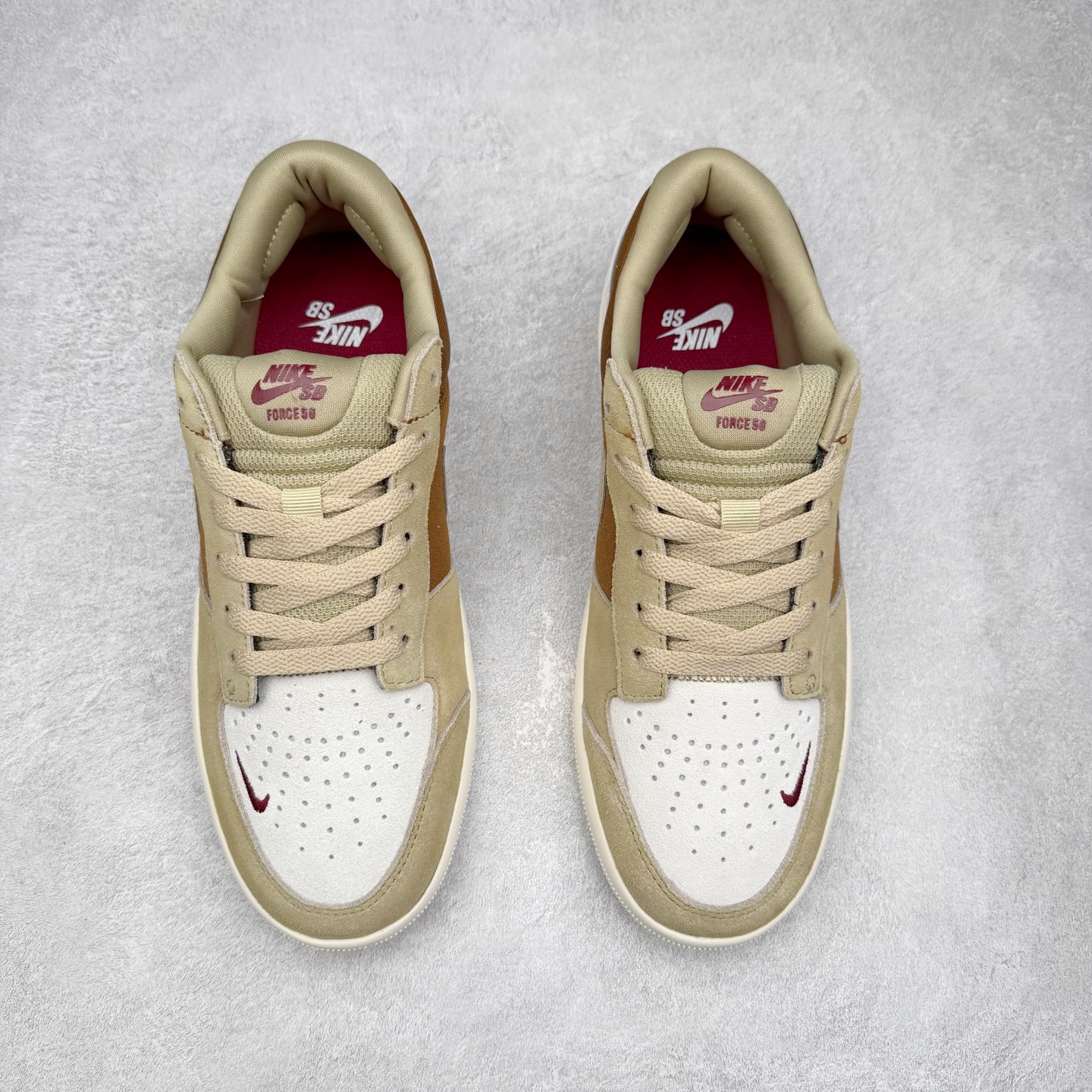 图片[2]-NK SB Force 58 空军58系列低帮休闲运动滑板板鞋 DV5477-202 鞋面由帆布和麂皮拼接 层次感丰富 搭配硫化外底 耐磨耐穿 鞋舌及中底后跟处饰有SB Logo 表明鞋款身份 采用包边设计 经久耐穿 硫化结构则有效提升灵活性 穿上这款全新推出的创意力作 助你耀动街头 尺码：36 36.5 37.5 38 38.5 39 40 40.5 41 42 42.5 43 44 45-选品中心