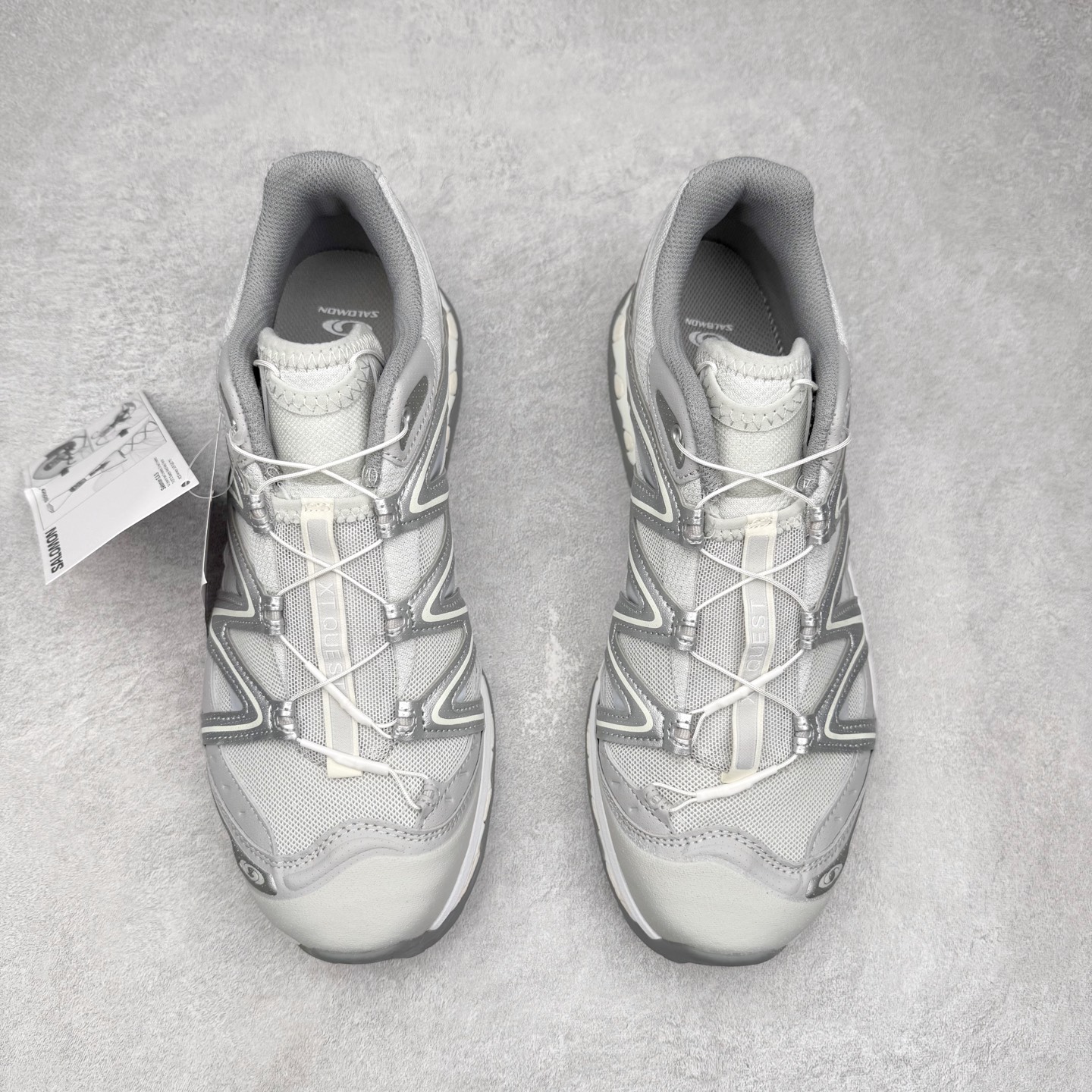 图片[2]-＃HP纯原 Salomon XT-QUEST ADV 萨洛蒙潮流越野机能户外功能鞋 纯原外贸平台特供订单 耗时半年巨作 全套原纸板楦头开发 原厂特供网布配套加持 确保原汁原味 完美呈现版型 原档数据独家私模五层组合大底 男女鞋同步官方开发至46.5 原装Ortholite轻量化鞋垫 中底布带钢印编号 原厂TPU锁扣 进口港宝加持 后跟自然饱满 还原公司包裹性 基于 SALOMON 初代 XT 鞋身造型并搭载 4D ADVANCED CHASSIS™ 大底打造而成 为这款 XT-QUEST 带来了多项足部控制与保护等功能性 如在运动过程中控制左右晃动的过程而提高稳定性、改善长途越野过程中足中到足尖的过渡、提高感知岩石的精确度以抵抗尖锐物体对脚底的伤害以及采用动态缓冲来增强穿着舒适感 从而减轻疲劳感 使 XT-QUEST 成为一双舒适且安全的户外之履 尺码：36 36.5 37.5 38 38.5 39 40 40.5 41 42 42.5 43 44 44.5 45 46.5-选品中心