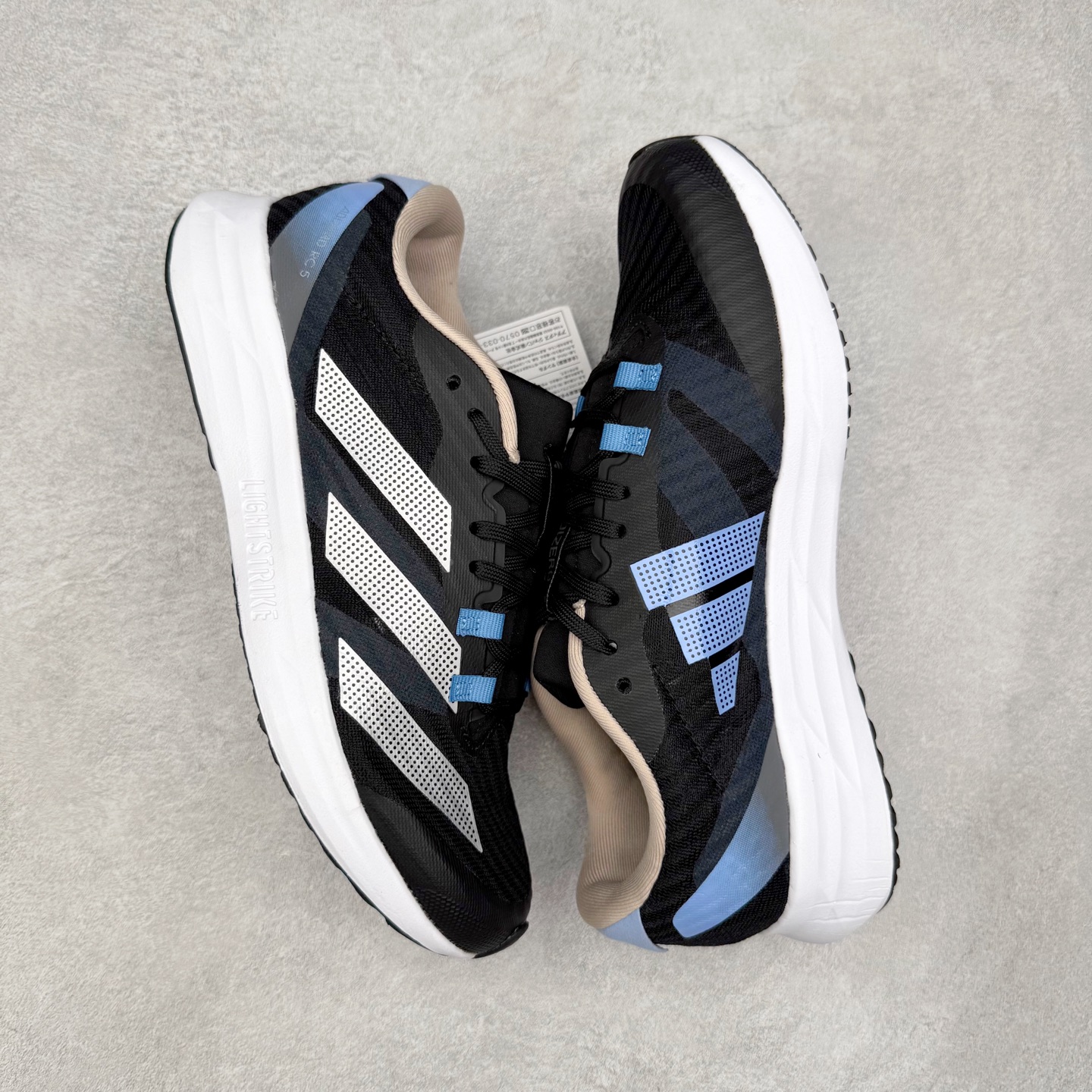 图片[3]-AD Adizero RC 5 舒适百搭织物减震耐磨轻便低帮训练跑步鞋 尺码：36 36.5 37.5 38 38.5 39 40 40.5 41 42 42.5 43 44 45-选品中心