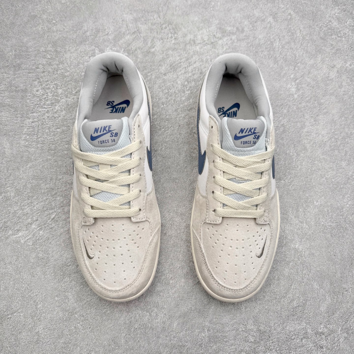 图片[2]-NK SB Force 58 空军58系列低帮休闲运动滑板板鞋 鞋面由帆布和麂皮拼接 层次感丰富 搭配硫化外底 耐磨耐穿 鞋舌及中底后跟处饰有SB Logo 表明鞋款身份 采用包边设计 经久耐穿 硫化结构则有效提升灵活性 穿上这款全新推出的创意力作 助你耀动街头 尺码：36 36.5 37.5 38 38.5 39 40 40.5 41 42 42.5 43 44 45-选品中心