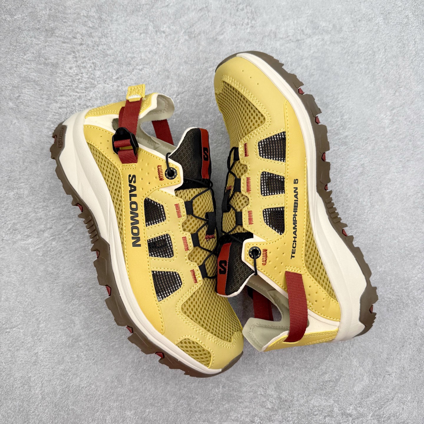 图片[3]-SALOMON萨洛蒙 Techamphibian 5 圆头舒适 透气速干抓地溯溪鞋 男女同款 SALOMON诞生于1947年的法国阿尔卑斯山区，全球知名的户外运动品牌。一直致力于推动滑雪、越野跑等山地运动的发展及产品的进步。其产品设计致力于追求创新和发掘产品的性能极限，帮助喜欢自由的人在山地间不断挑战自我。实拍调校N版已经零色差零失真 百分百还原实物色彩所见即所得 不存在货不对板色差等低级问题 选购参考实物拍摄 不混卖不参货 只用心做好货严格选品 承诺混一赔十 尺码：36 36.5 37.5 38 38.5 39 40 40.5 41 42 42.5 43 44 44.5 45-选品中心