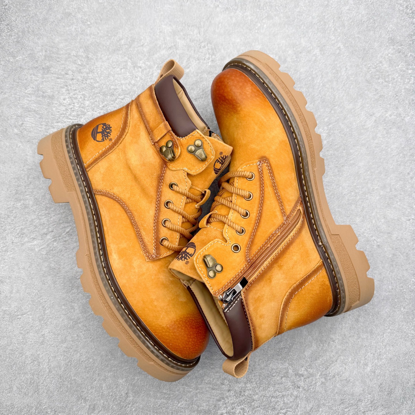 图片[3]-Timberland添柏岚/天伯伦户外中帮休闲大黄靴系列 广东大厂品质 原盒原包装 面料采用意大利🇮🇹顶级磨砂细纹牛皮 搭配防臭防腐真皮乳胶鞋垫 给您完美的穿着体验 质量考究耐穿 型男必备 专治不帅 高品质脚感一流 尺码：38 39 40 41 42 43 44（皮鞋码）-选品中心