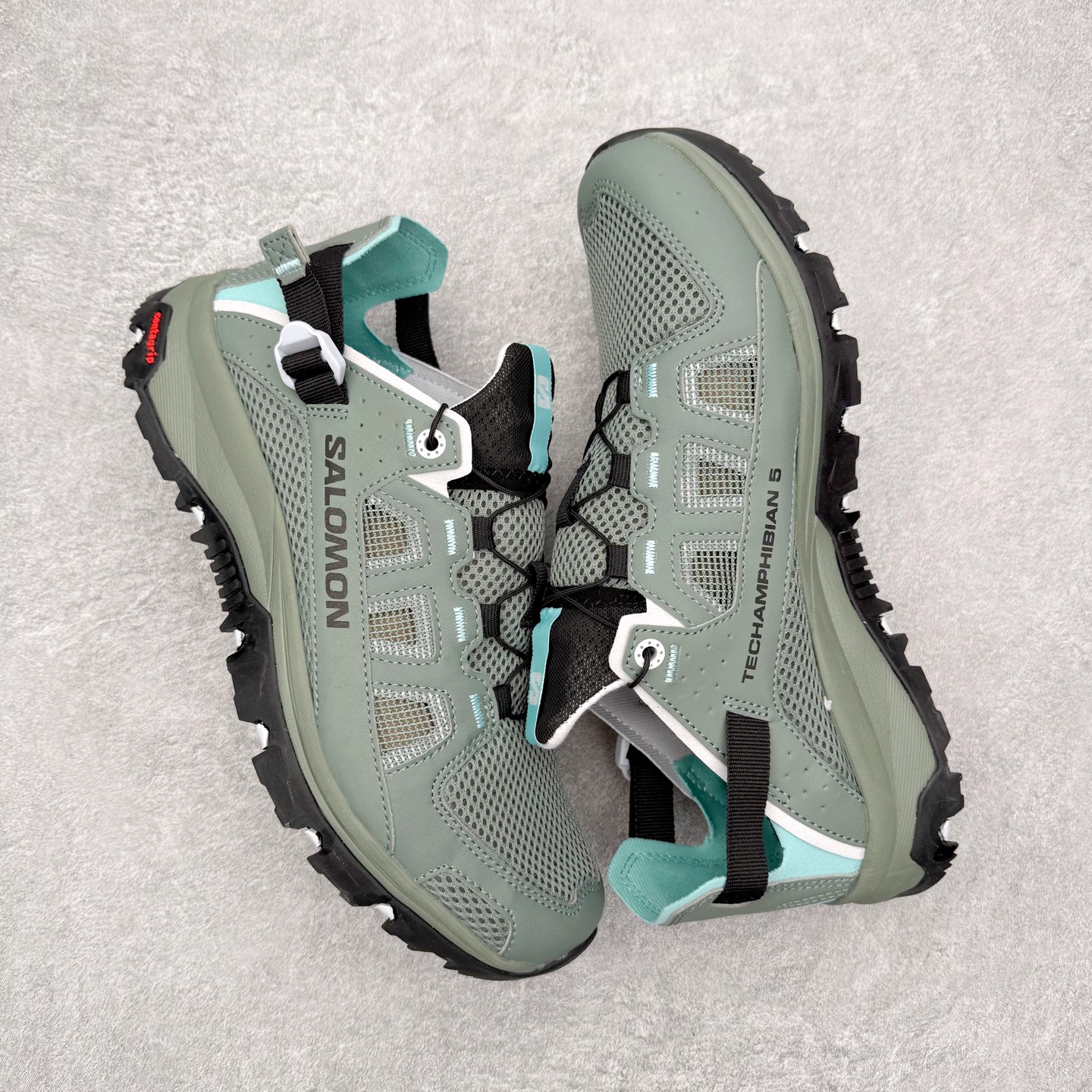 图片[3]-SALOMON萨洛蒙 Techamphibian 5 圆头舒适 透气速干抓地溯溪鞋 男女同款 SALOMON诞生于1947年的法国阿尔卑斯山区，全球知名的户外运动品牌。一直致力于推动滑雪、越野跑等山地运动的发展及产品的进步。其产品设计致力于追求创新和发掘产品的性能极限，帮助喜欢自由的人在山地间不断挑战自我。实拍调校N版已经零色差零失真 百分百还原实物色彩所见即所得 不存在货不对板色差等低级问题 选购参考实物拍摄 不混卖不参货 只用心做好货严格选品 承诺混一赔十 尺码：36 36.5 37.5 38 38.5 39 40 40.5 41 42 42.5 43 44 44.5 45-选品中心